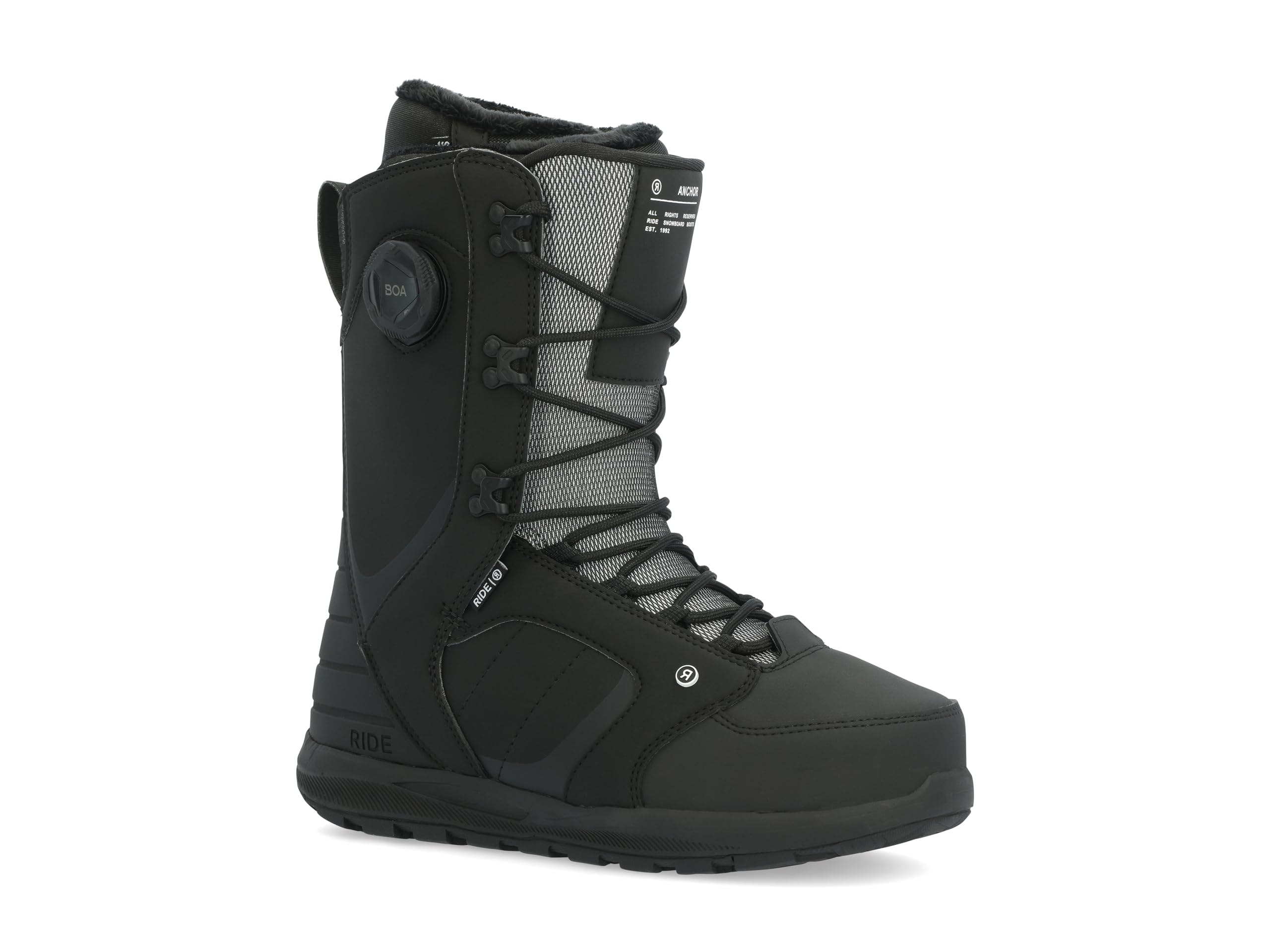 Ride Anchor Men's Snowboard Boots - Waterproof, Comfortable & Durable for All-Mountain Riding - Perfect for Freestyle, Backcountry & Park Snowboarding