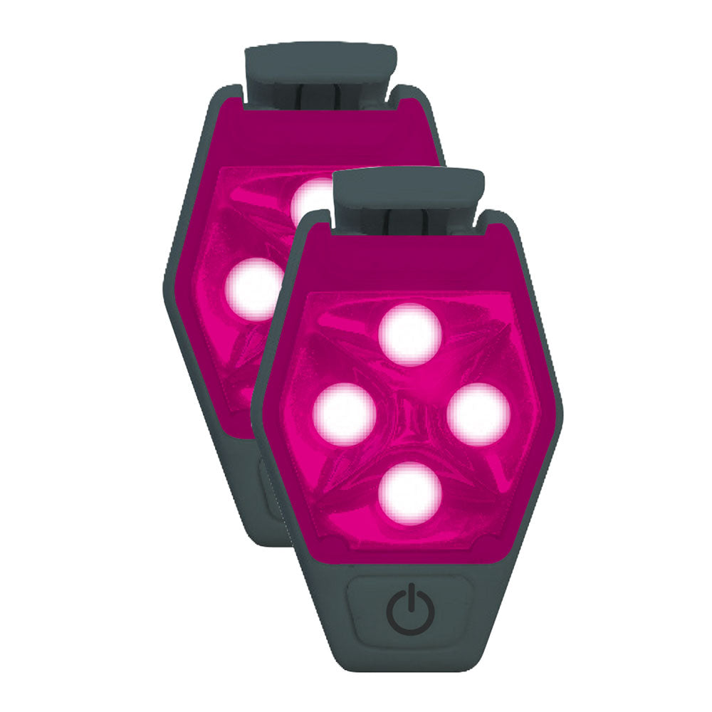 Amphipod Ultra Strobe LED Clip Light 2 Pack - High Visibility Running Safety Lights for Night Jogging, Cycling & Outdoor Activities