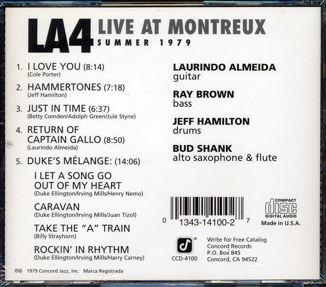LA4 Live at Montreux Jazz Festival 1979 - Legendary Jazz Performance - Perfect for Jazz Lovers & Music Collectors