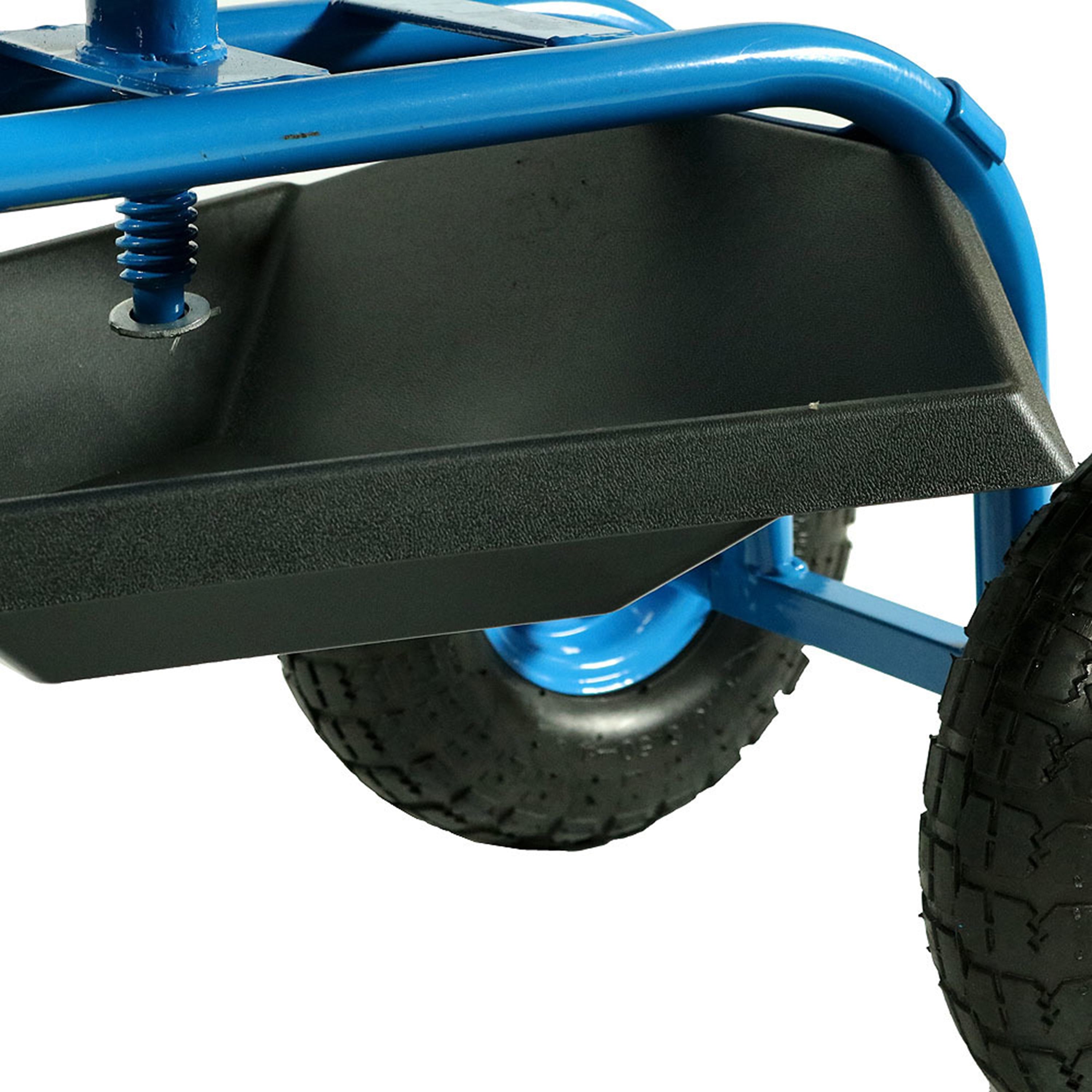 Sunnydaze Heavy Duty Rolling Garden Cart with Steering Handle & Swivel Seat - Perfect for Outdoor Gardening, Yard Work, and Home Organization