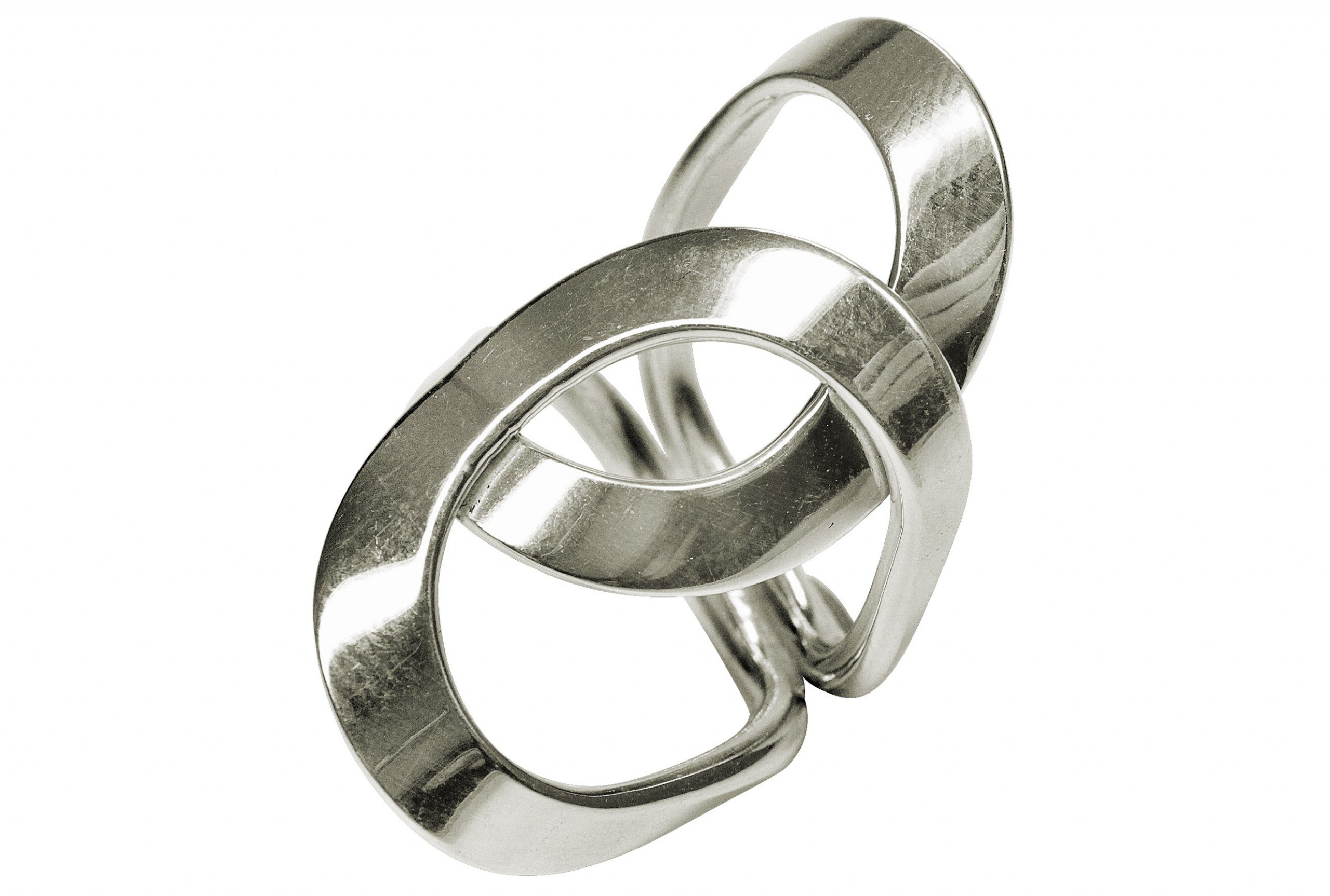 SILBERMOOS 925 Sterling Silver Women's Open Circle Ring - Polished Elegant Jewelry for Everyday Wear, Gift Giving & Special Occasions