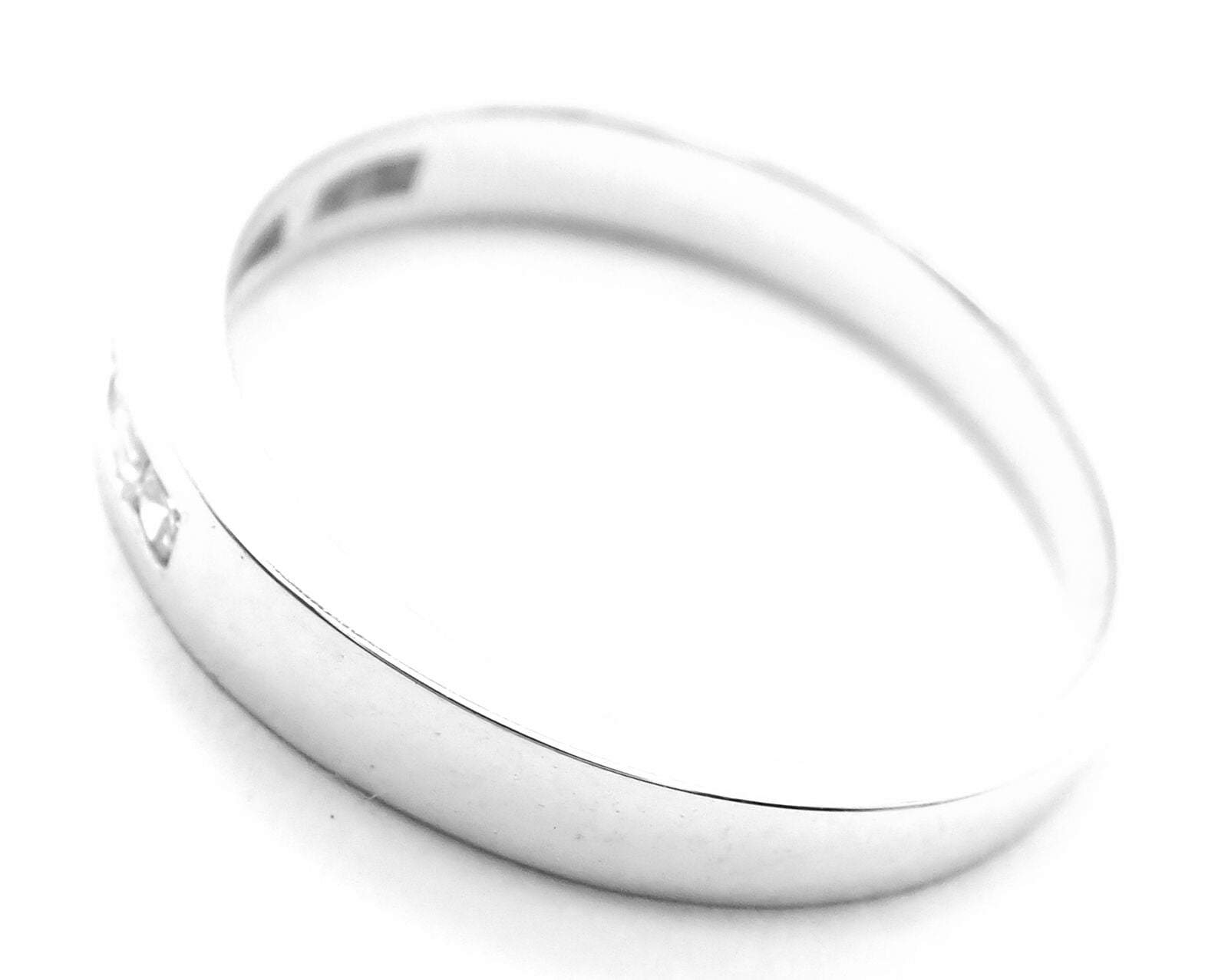 Authentic Tiffany & Co 18k White Gold Diamond Channel Set Band Ring for Women - Luxury Wedding, Engagement & Anniversary Jewelry Gift