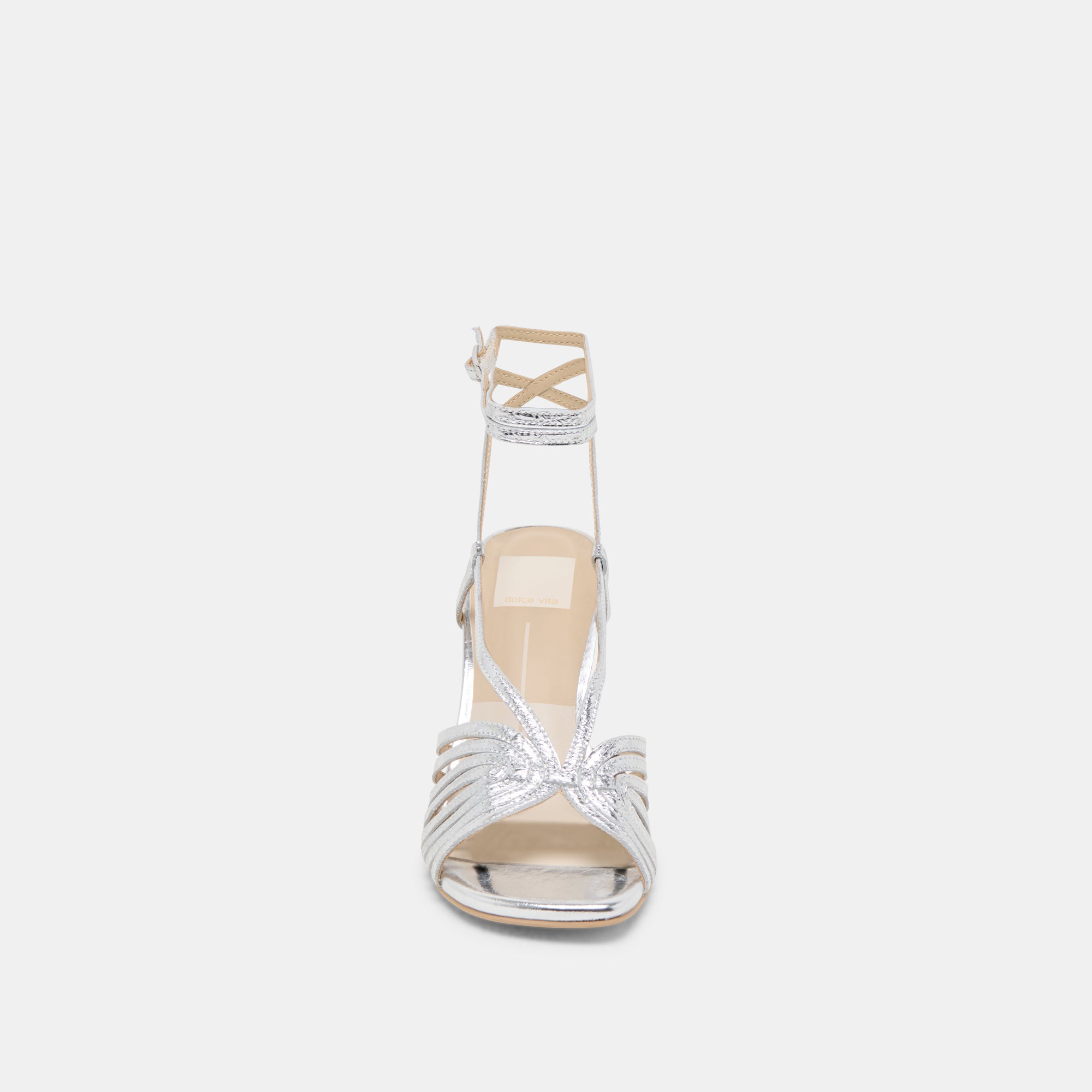 NIVANA Women's Silver Distressed Leather Heels - Stylish High Heels for Parties, Weddings & Evening Events