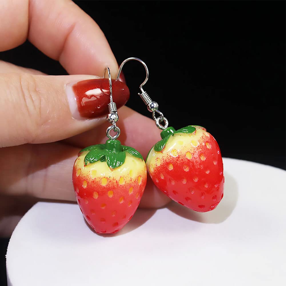 Sweet Strawberry Pineapple Lemon Watermelon Mushroom Cute Kawaii Earrings for Women & Girls - Perfect for Summer Outfits, Parties & Gifts