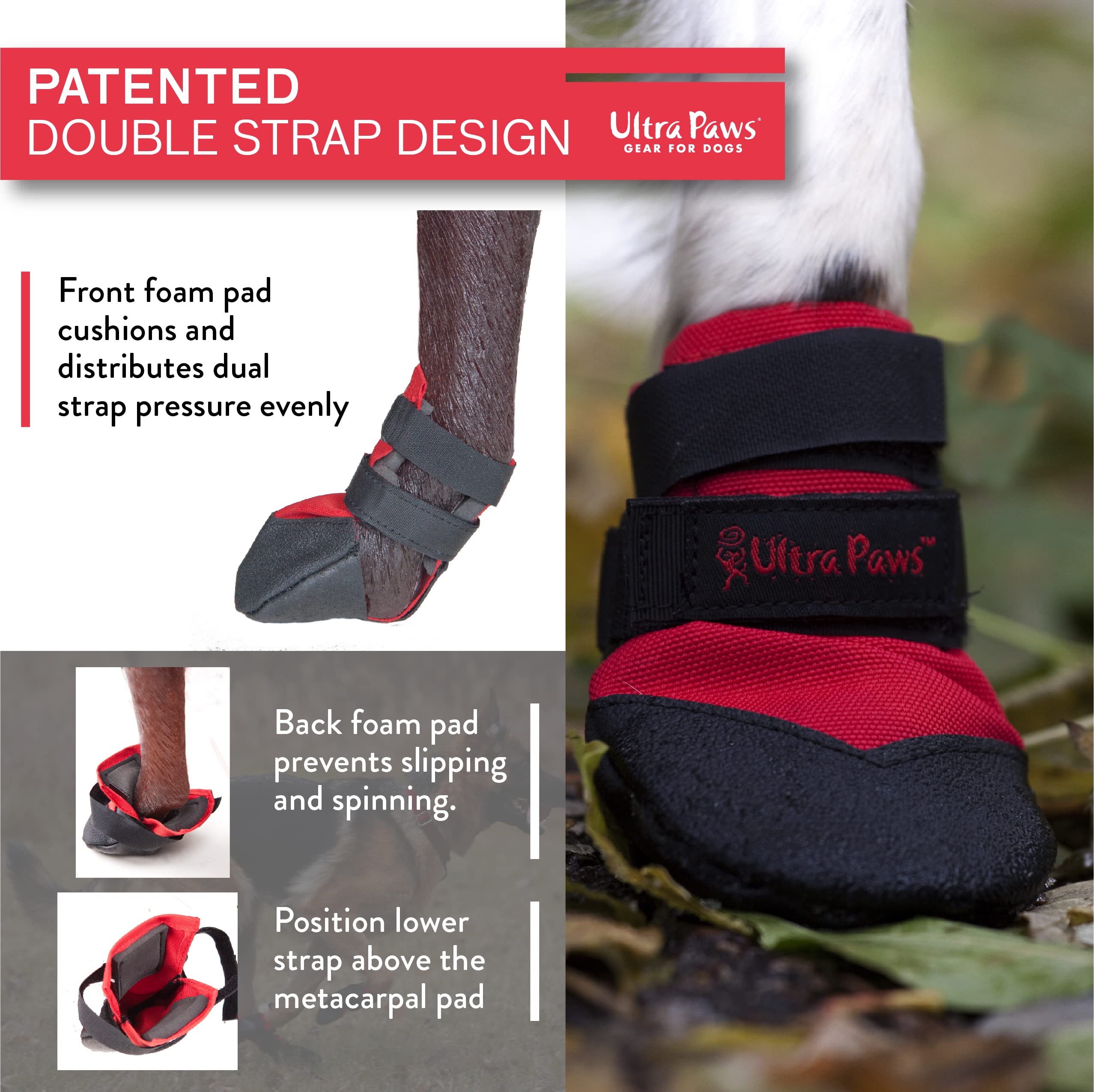 Durable Dog Boots for Medium Dogs - Size 5 | Waterproof & Heat Resistant Paw Protectors for Hot Pavement | Lightweight Dog Shoes for Walking, Hiking & Outdoor Adventures