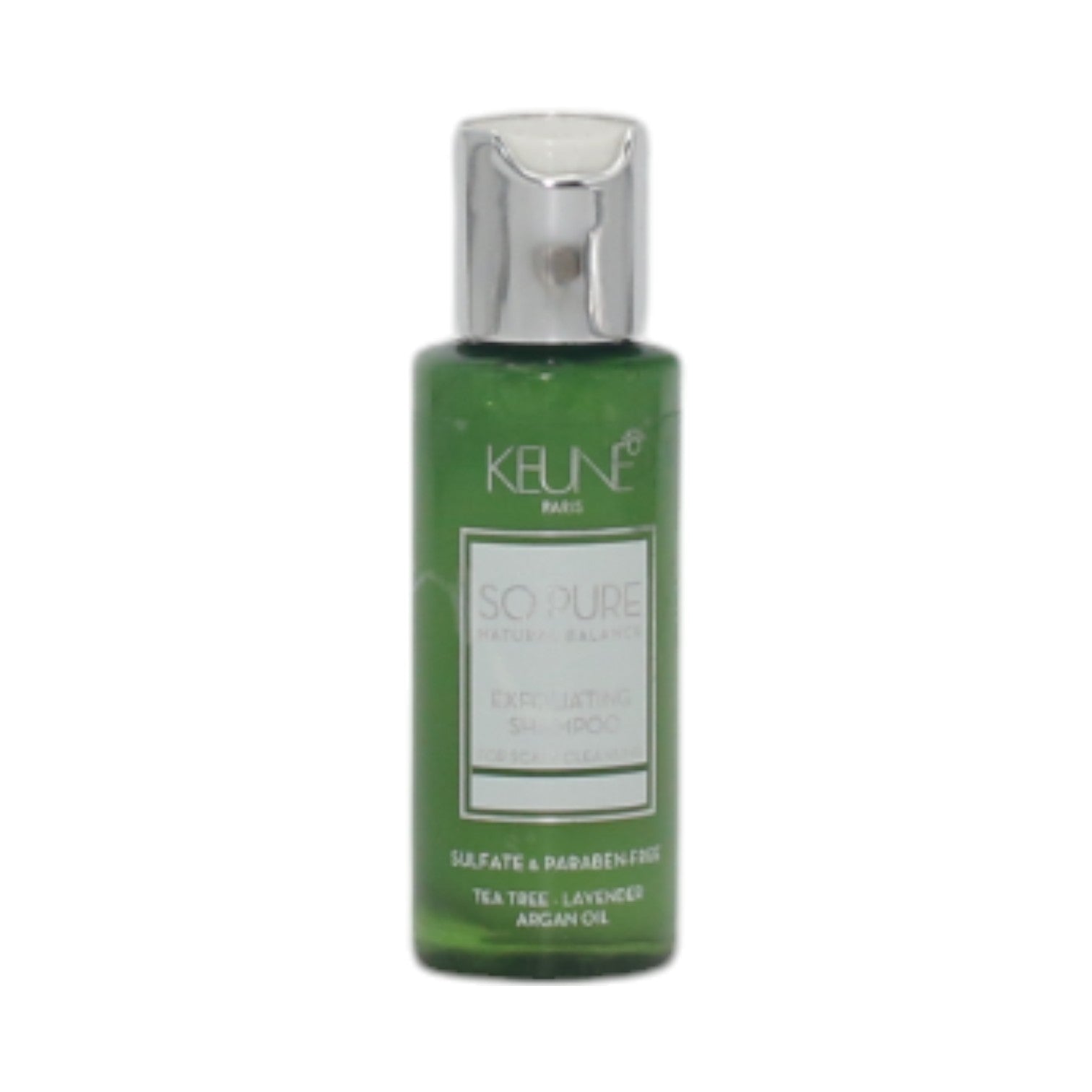 Keune So Pure Natural Balance Exfoliating Shampoo 1.7 oz - Gentle Scalp Cleanser for Dry, Itchy Scalp - Sulfate-Free & Vegan Hair Care for Men & Women - Perfect for Daily Use & Sensitive Scalp