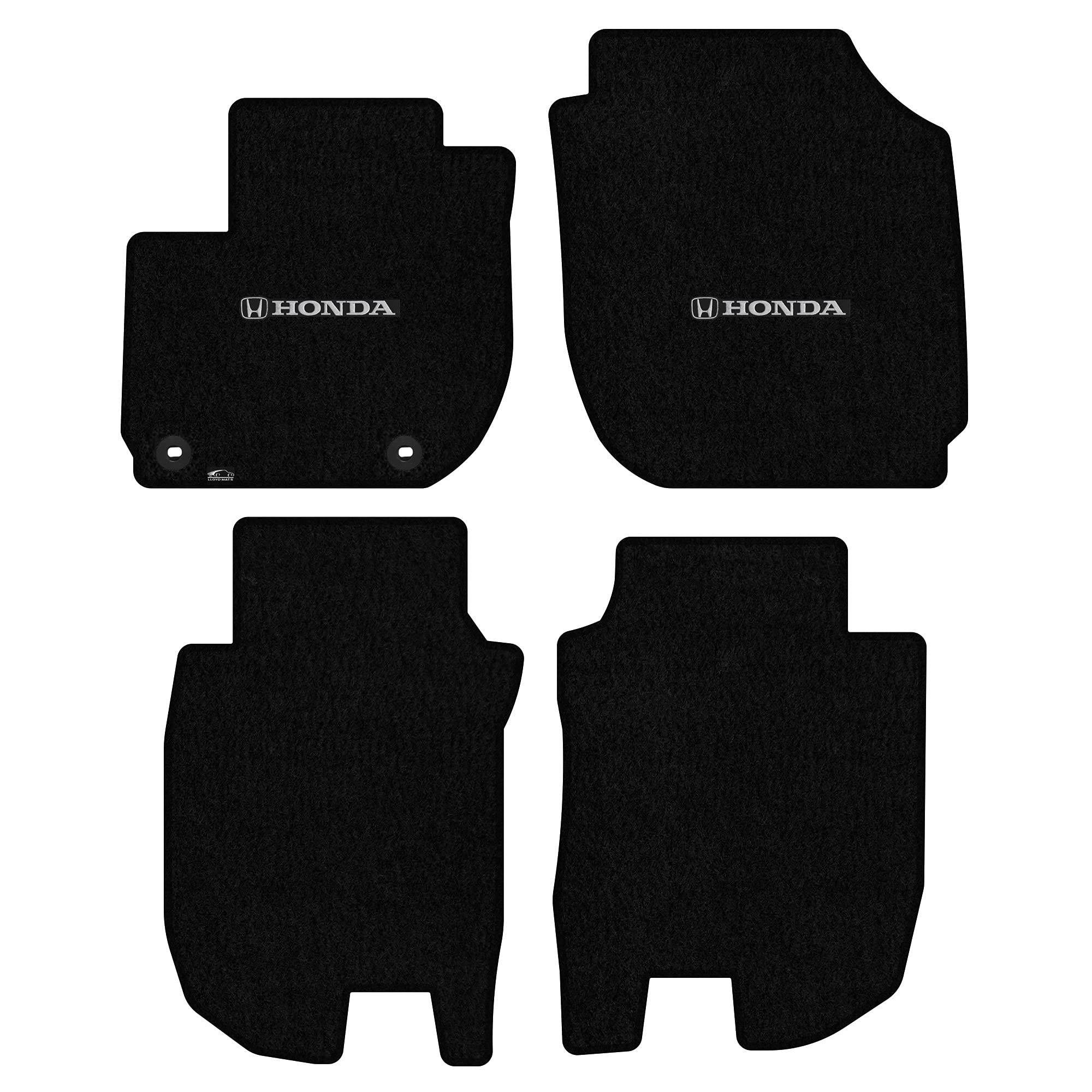 Premium Custom-Fit Carpeted Floor Mats for Honda HR-V 2016-2022 | Lloyd Mats Luxury 4-Piece Set with LogoMat in Black | Perfect for All-Weather Protection & Enhanced Interior Style