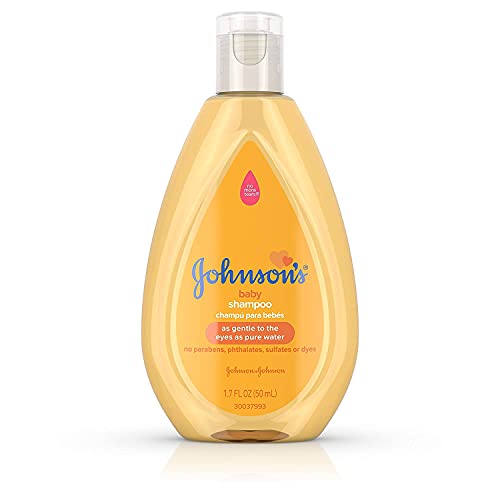 Johnson's Baby Shampoo - Gentle & Tear-Free Formula for Newborns & Kids - Travel Size 1.5 oz (3-Pack) - Perfect for On-the-Go, Air Travel & Diaper Bags