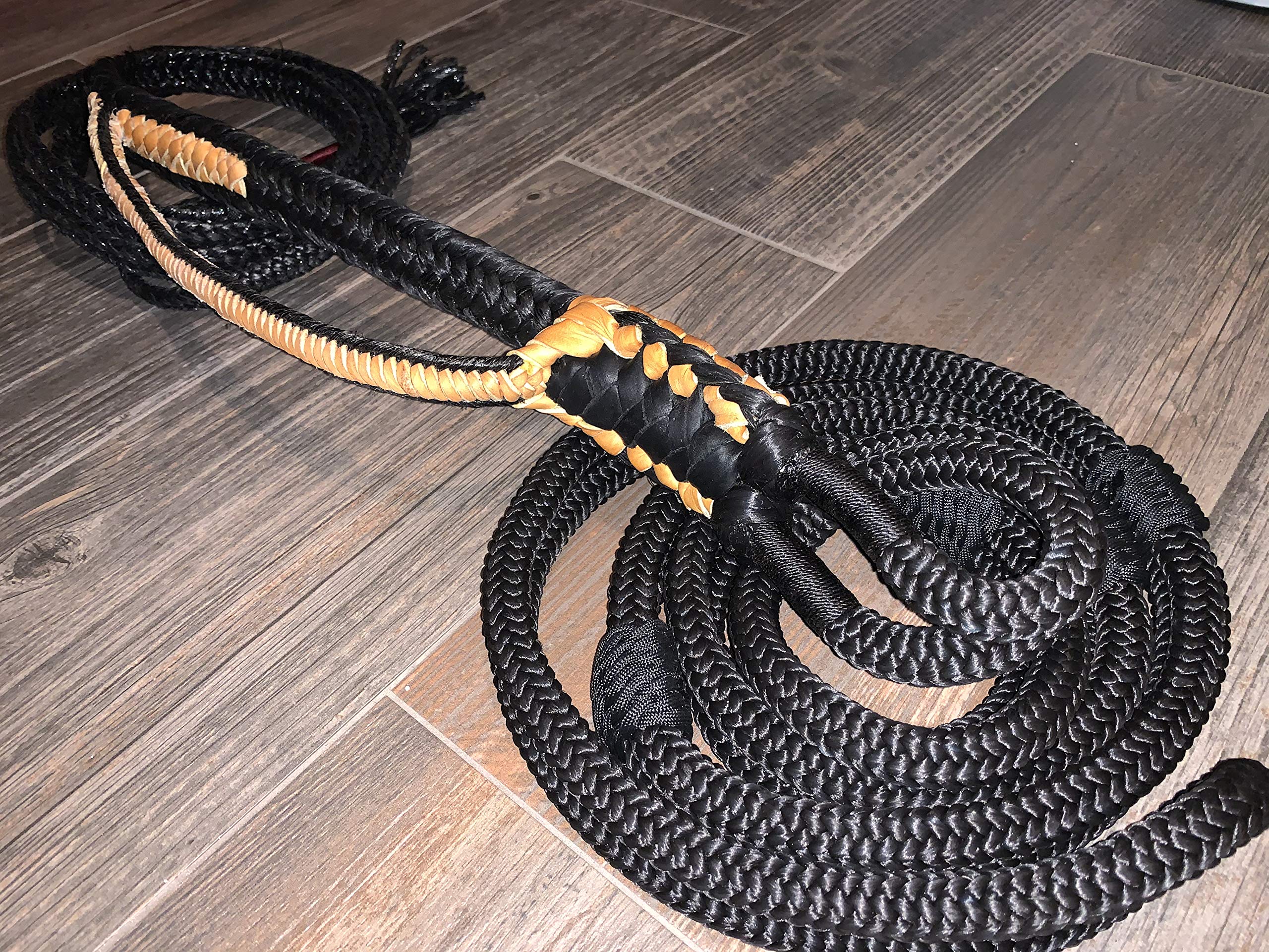 Bull Rope for Rodeo Riding - EPT Signature Black Pro 9/7 LH Soft 3/4 x 3/4 - 16' Professional Bull Riding Rope for Rodeo Competitions & Training - Perfect for Bull Riders & Rodeo Athletes