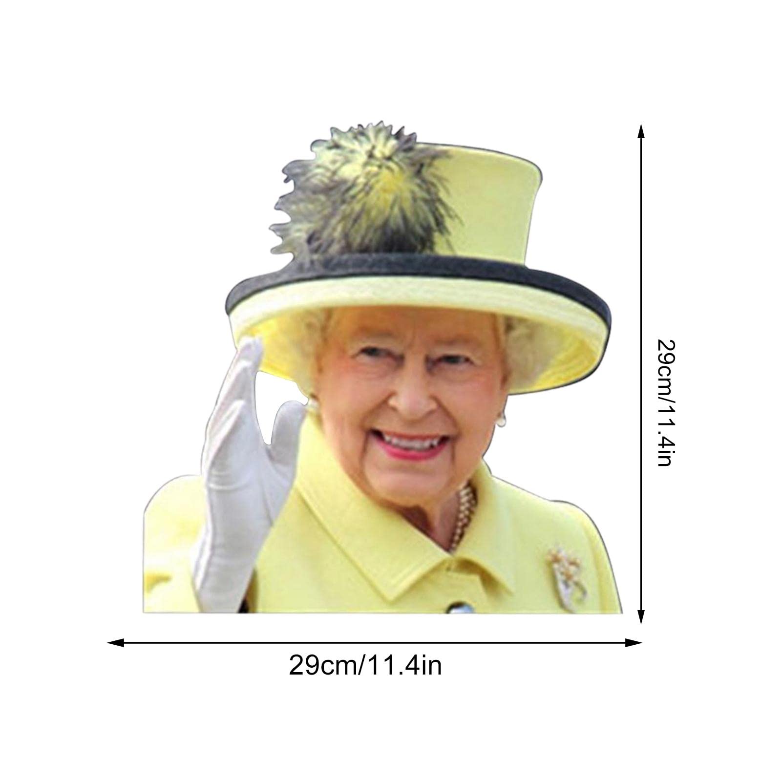 Funny Queen Elizabeth Car Window Decal - Personalized Vehicle Sticker for Cars, Trucks & SUVs | Perfect for Royal Fans, British Humor & Window Decorations