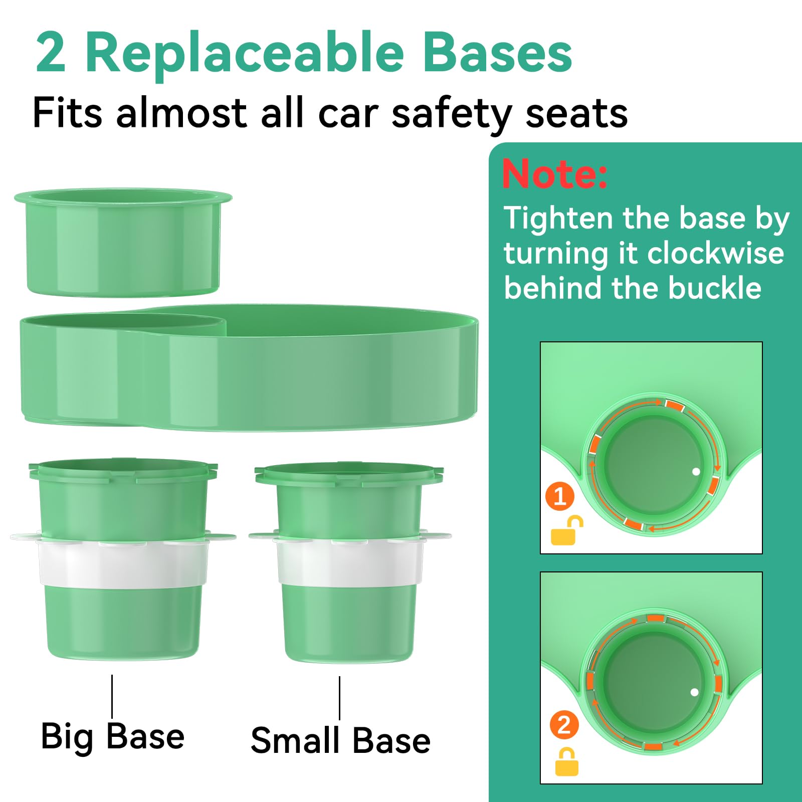 Best Kids Car Seat Tray with Cup Holder - Light Green Travel Tray for Toddlers, Snack Tray for Road Trips & Strollers - Perfect for Eating, Playing & Learning On-The-Go