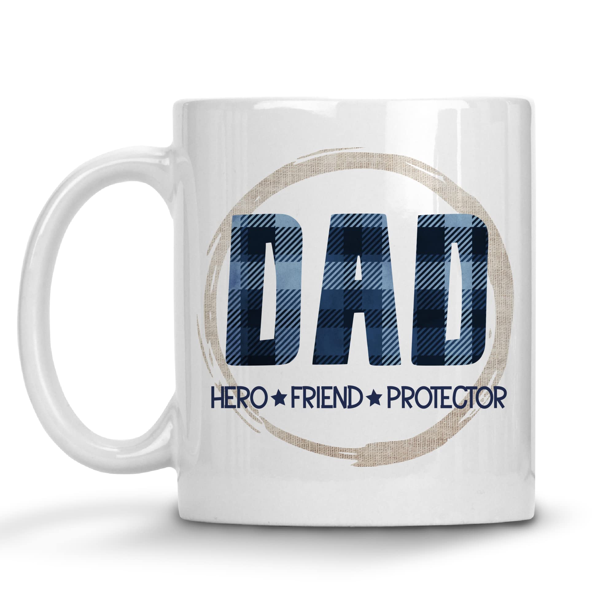 Best Dad Mugs - Funny Coffee Cup for Father's Day Gifts - Dad Hero Protector Friend - Perfect for Office, Home & Father's Day Celebrations