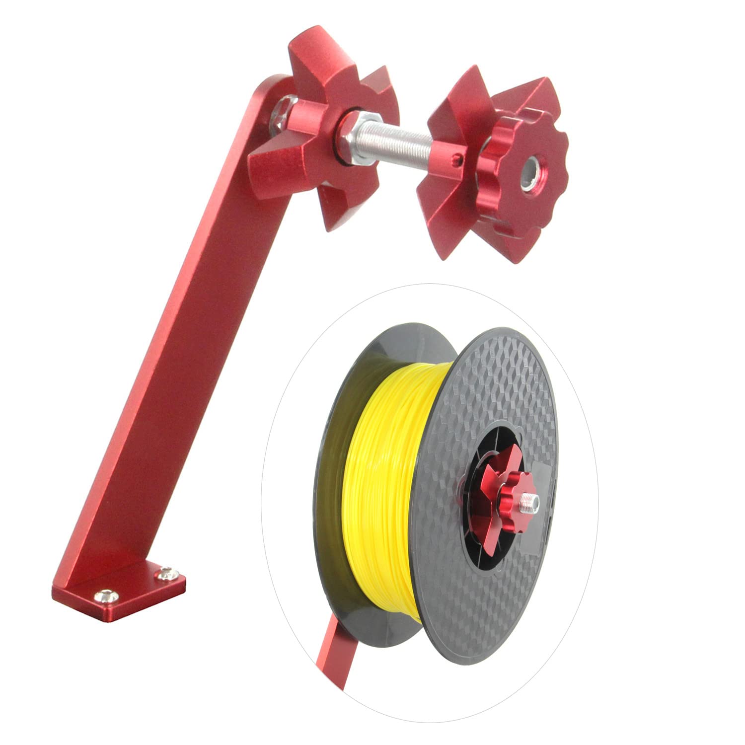 Upgrade 3D Printer Filament Spool Holder Kit with Bearing - Rotatable Spool Holder Compatible with Ender 3, Ender 3 V2, Ender 3 Pro, Ender 5 & CR-10 - Perfect for Smooth Filament Feeding and Organized Workspace