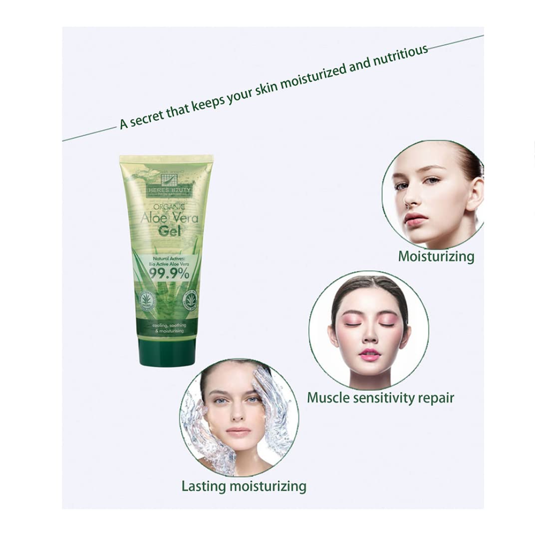 **1PC Aloe Vera Gel - Ultra Hydrating & Cooling Natural Moisturizer for Skin, Face & Hair | Non-Sticky Daily Hydration & Hair Conditioner | Perfect for Sunburn Relief, After-Sun Care & Daily Skincare**