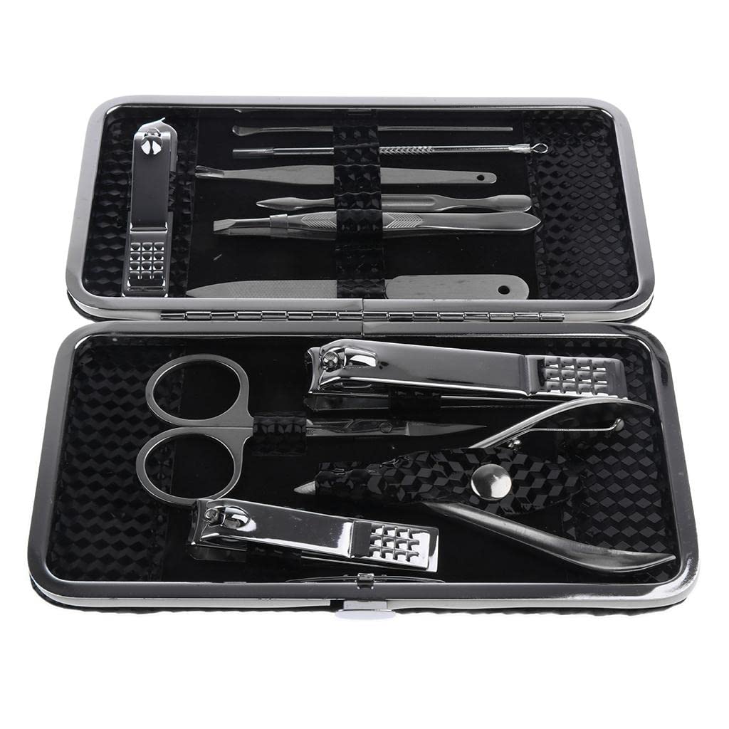 Trendy Retail® 12-Piece Professional Manicure & Pedicure Set - Nail Clippers, Scissors, Grooming Tools & Earpick in Travel Case - Perfect for Home Spa, Salon & Travel Nail Care