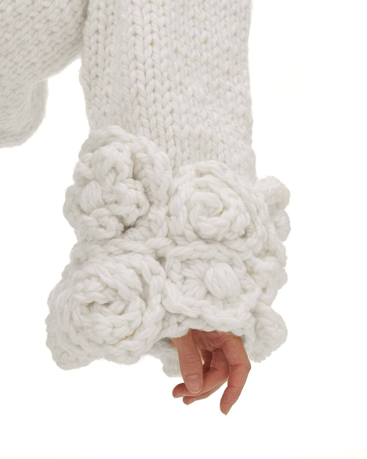 Floral Sleeves Cardigan for Women - Lightweight Open Front Knit Sweater with Floral Embroidery | Perfect for Spring Outfits, Office Wear & Casual Dates
