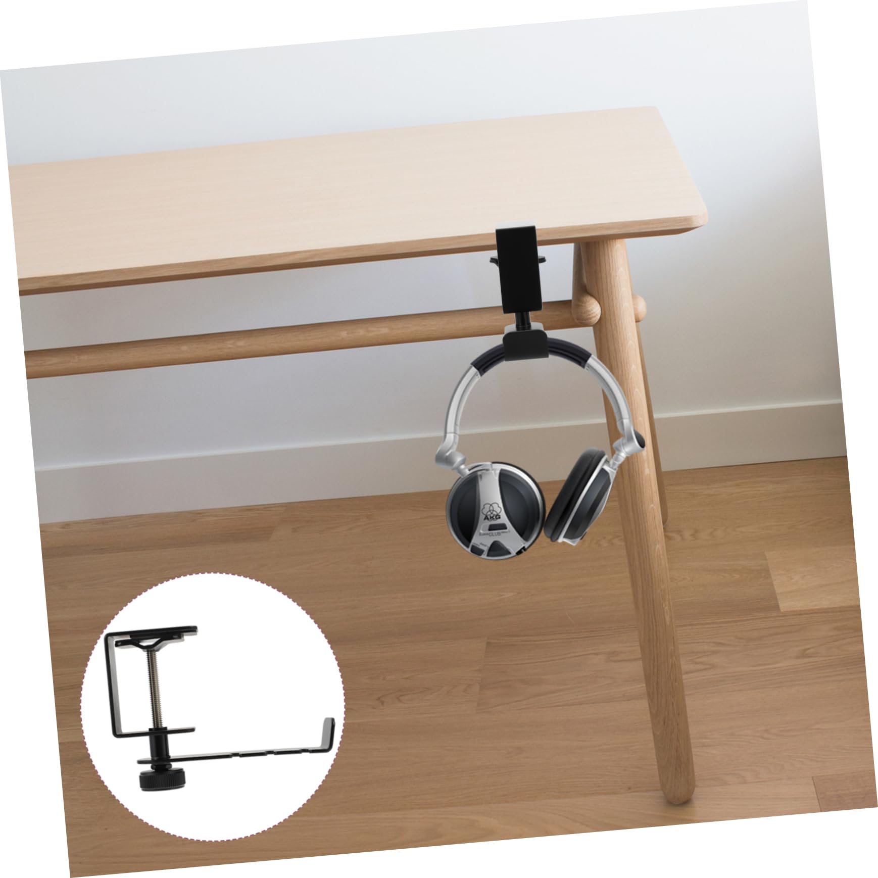 IMIKEYA 3-Pack Headphone Holder Hook - Adjustable Headset Stand Bracket for Desk, Computer, Gaming Setup & Office Organization (Black) - Perfect for Home, Office & Gaming Accessories