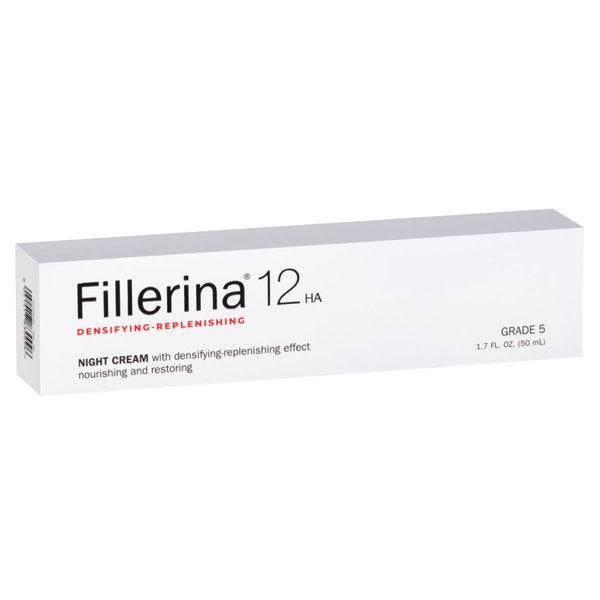 Fillerina® 12HA Densifying Grade 5 Night Cream 50ml - Anti-Aging Face Moisturizer for Wrinkles & Fine Lines - Perfect for Dry Skin & Overnight Hydration