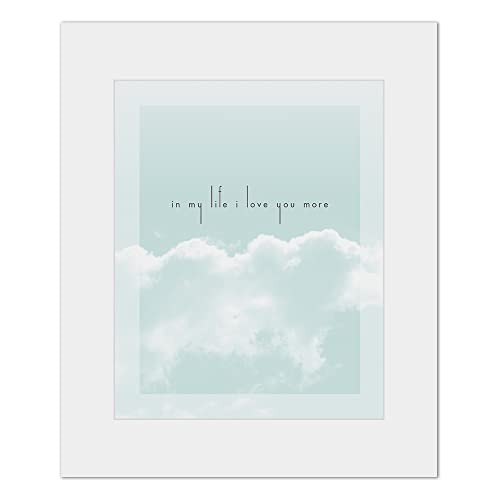 In My Life Inspired Wedding Song Lyrics Wall Art Print - Romantic First Paper Anniversary Gift (8x10