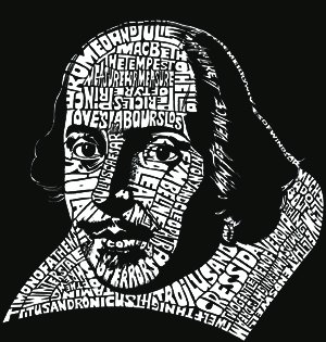 LA POP ART Word Art Apron - William Shakespeare Quote Kitchen Apron for Cooking, Baking & BBQ - Funny Literary Gift for Book Lovers & Teachers