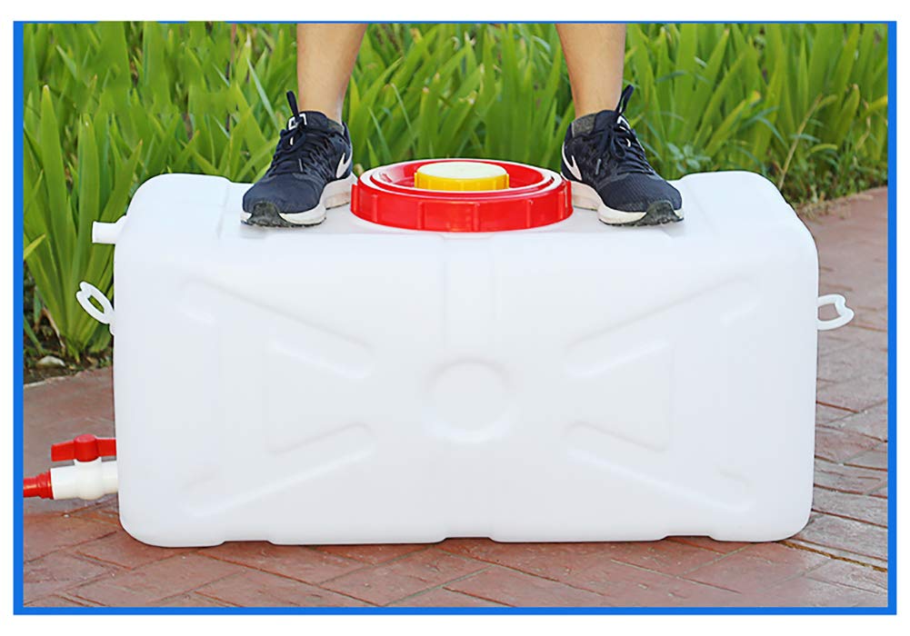 100L White Portable Water Storage Container with Tap - Camping, Hiking, Outdoor Travel, Emergency Water Tank for Car & Survival - Durable BPA-Free Water Bag for Backpacking & Disaster Preparedness