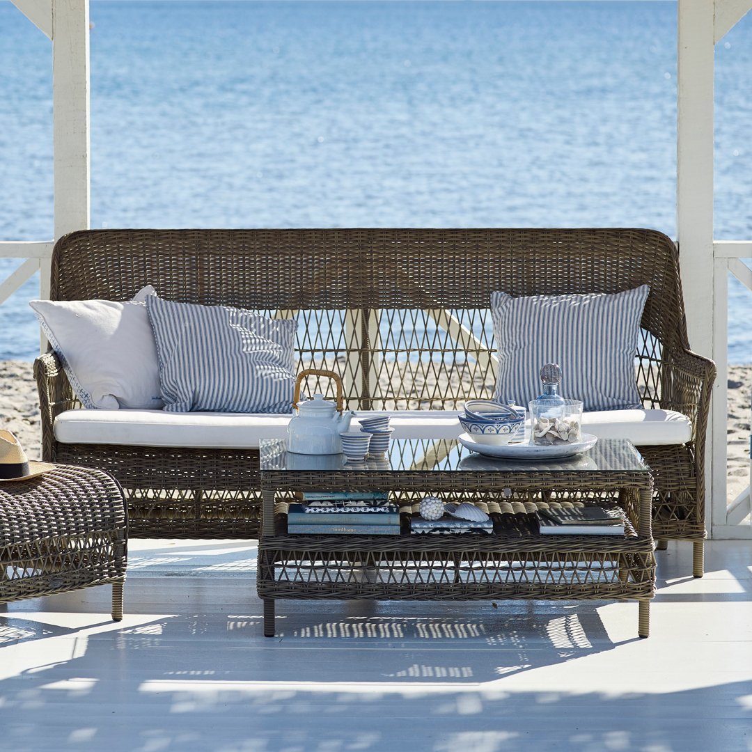 Dawn 3-Seater Outdoor Patio Sofa Set - Waterproof Wicker Furniture for Garden, Poolside, Deck & Backyard Relaxation
