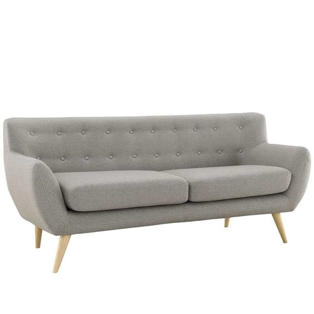 Allora 2-Piece Light Gray Living Room Set - Modern Sofa & Loveseat for Small Spaces, Apartments & Cozy Home Decor