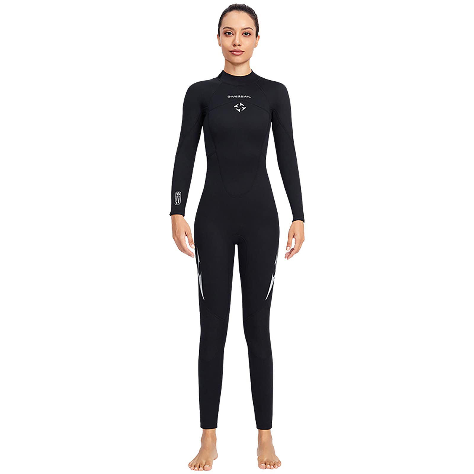 3mm SCR Neoprene Full Body Wetsuit for Women - Long Sleeve One Piece Scuba Diving Suit with Back Zip & Adjustable Neckline - Warm Surfing, Swimming & Water Sports Gear - Perfect for Scuba Diving, Snorkeling & Cold Water Activities