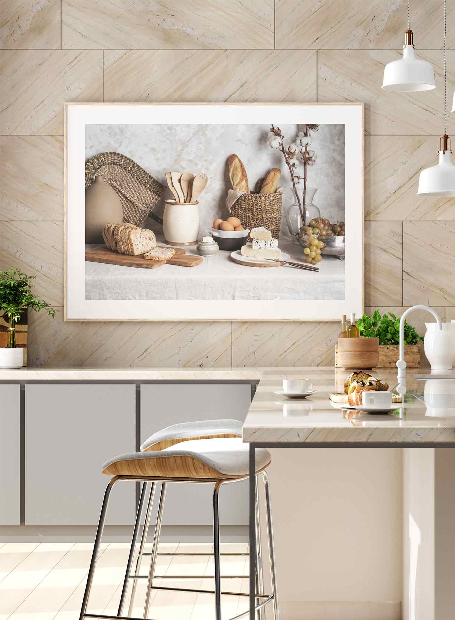 Ode to Carbs Poster - Funny Food Lover Wall Art - Perfect for Kitchen Decor, Dining Room & Office Humor