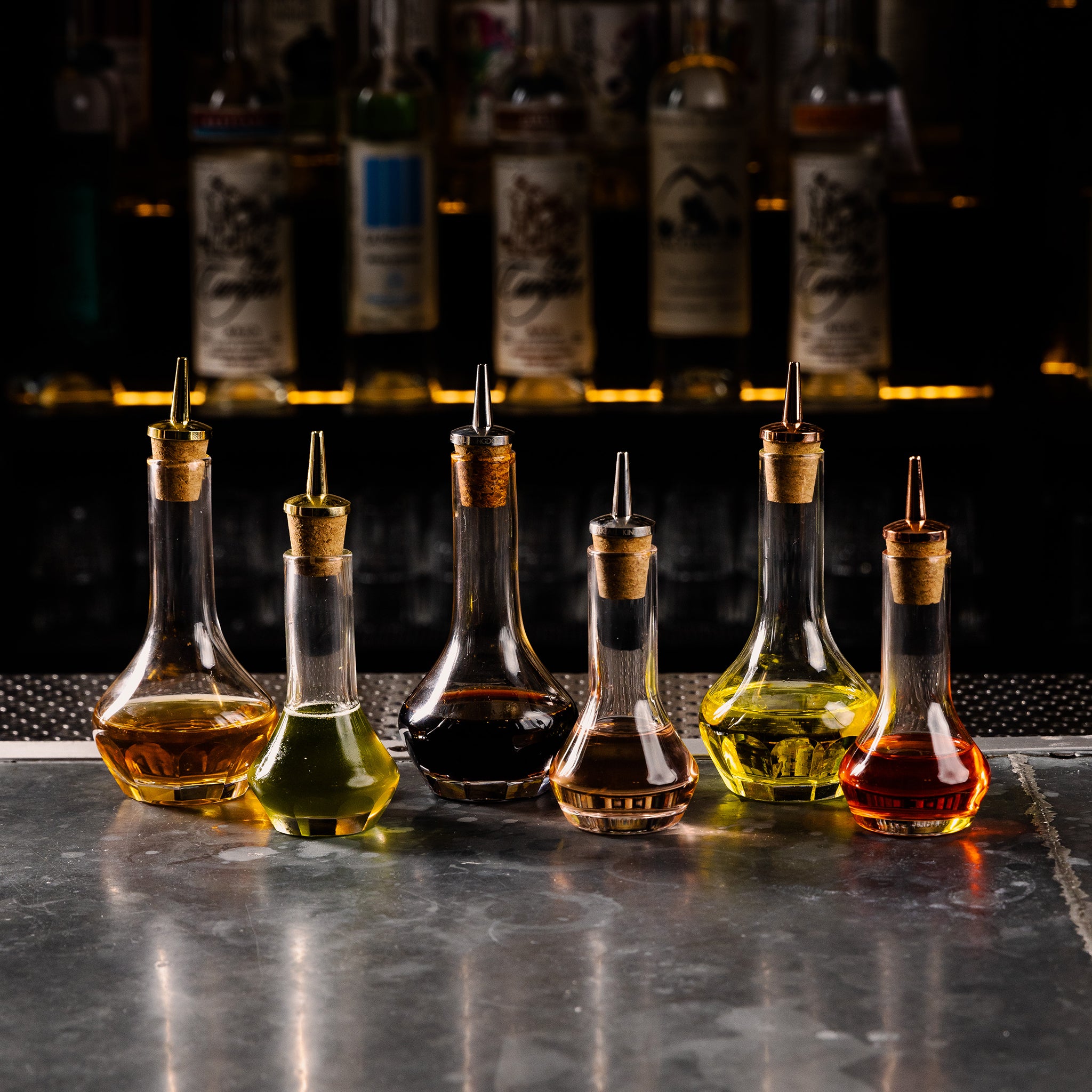 Premium Gold Plated Bitters Bottle with Dasher Top - 100ml (3.4oz) - Perfect for Cocktail Mixing, Home Bar Decor & Gourmet Cooking Gifts