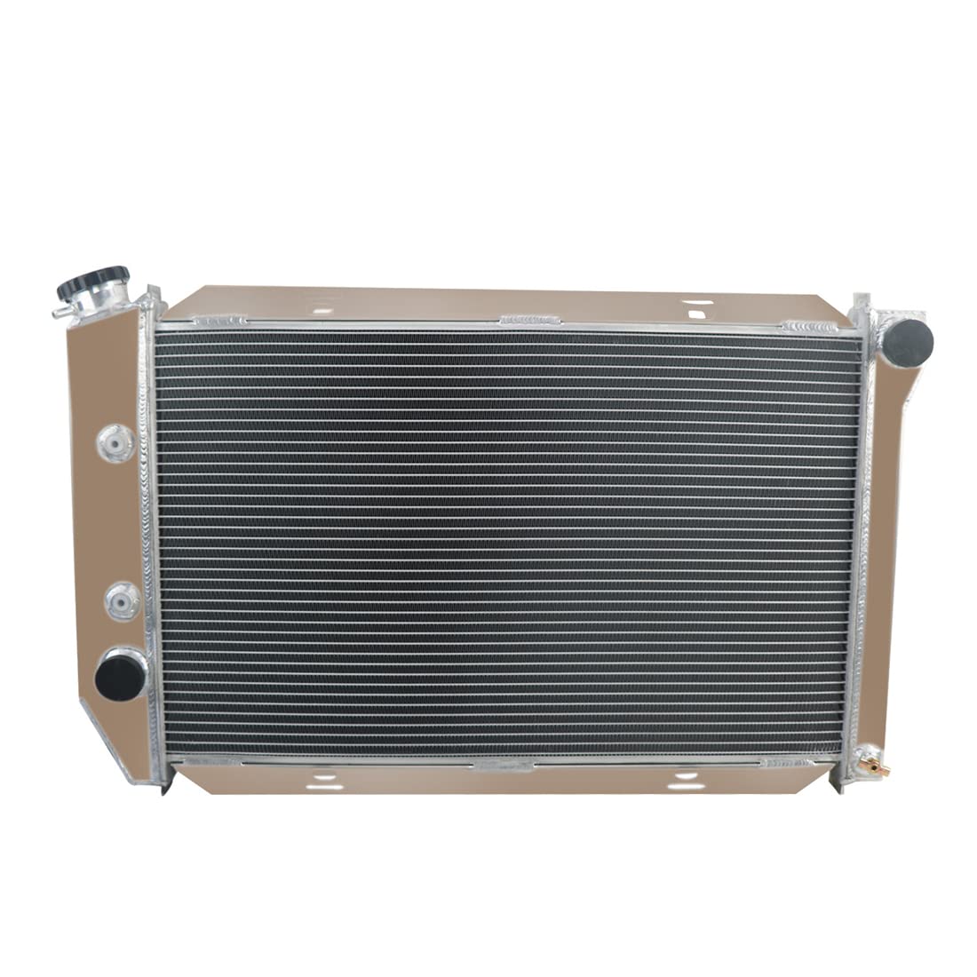 High-Performance 3 Row Full Aluminum Radiator & Fan Shroud Kit for 1969-1973 Ford Mustang/Torino/Fairlane & 1969-1971 Mercury Cougar/Marquis/Montego V8 - Includes Thermostat Relay | Perfect for Engine Cooling & Restoration Projects