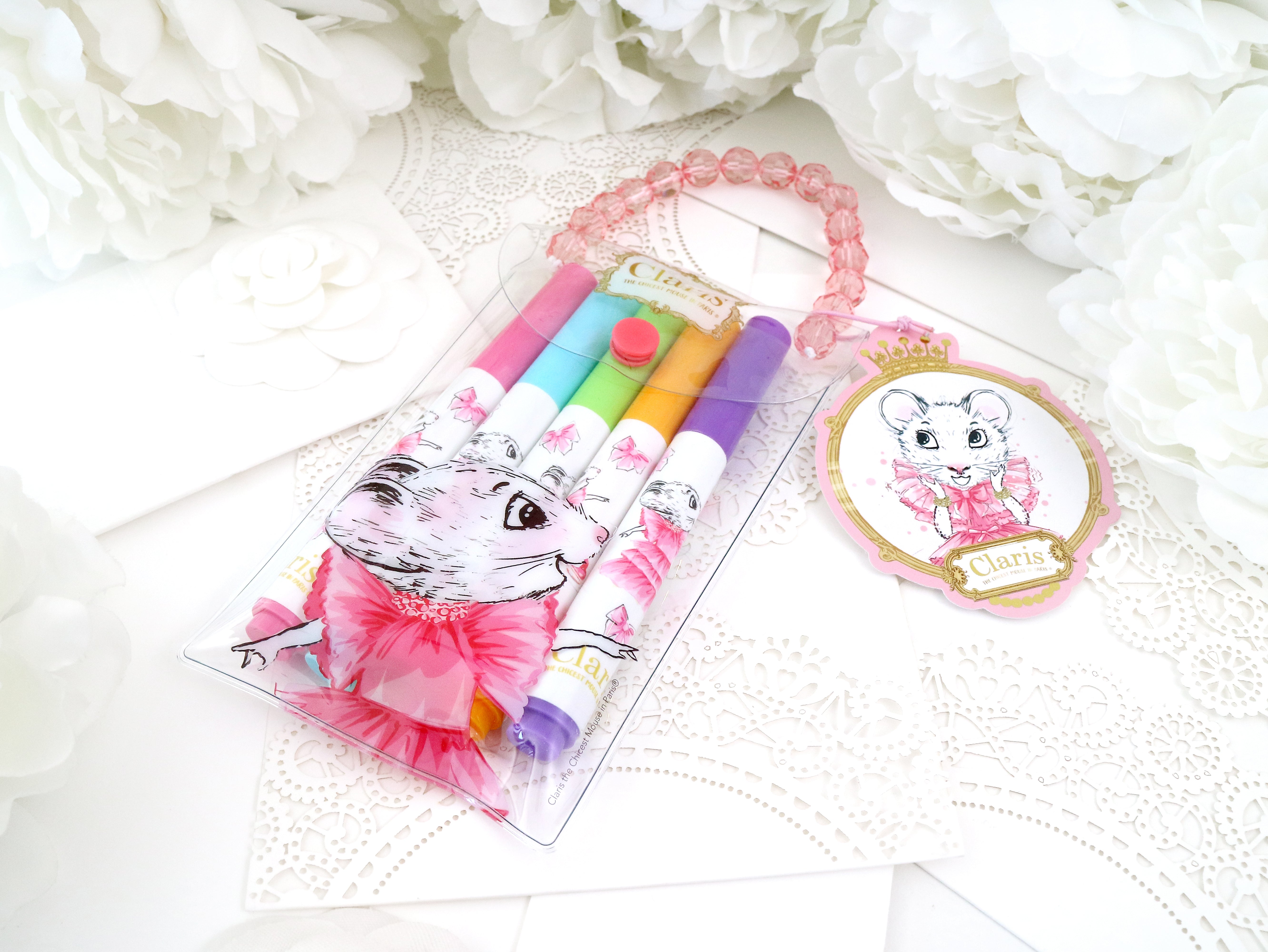 Claris The Mouse Magnificent Mess Marker Set - 24 Vibrant Colors Washable Markers for Kids Art Projects, School Supplies & Creative Drawing - Perfect for Classroom, Home & Party Activities