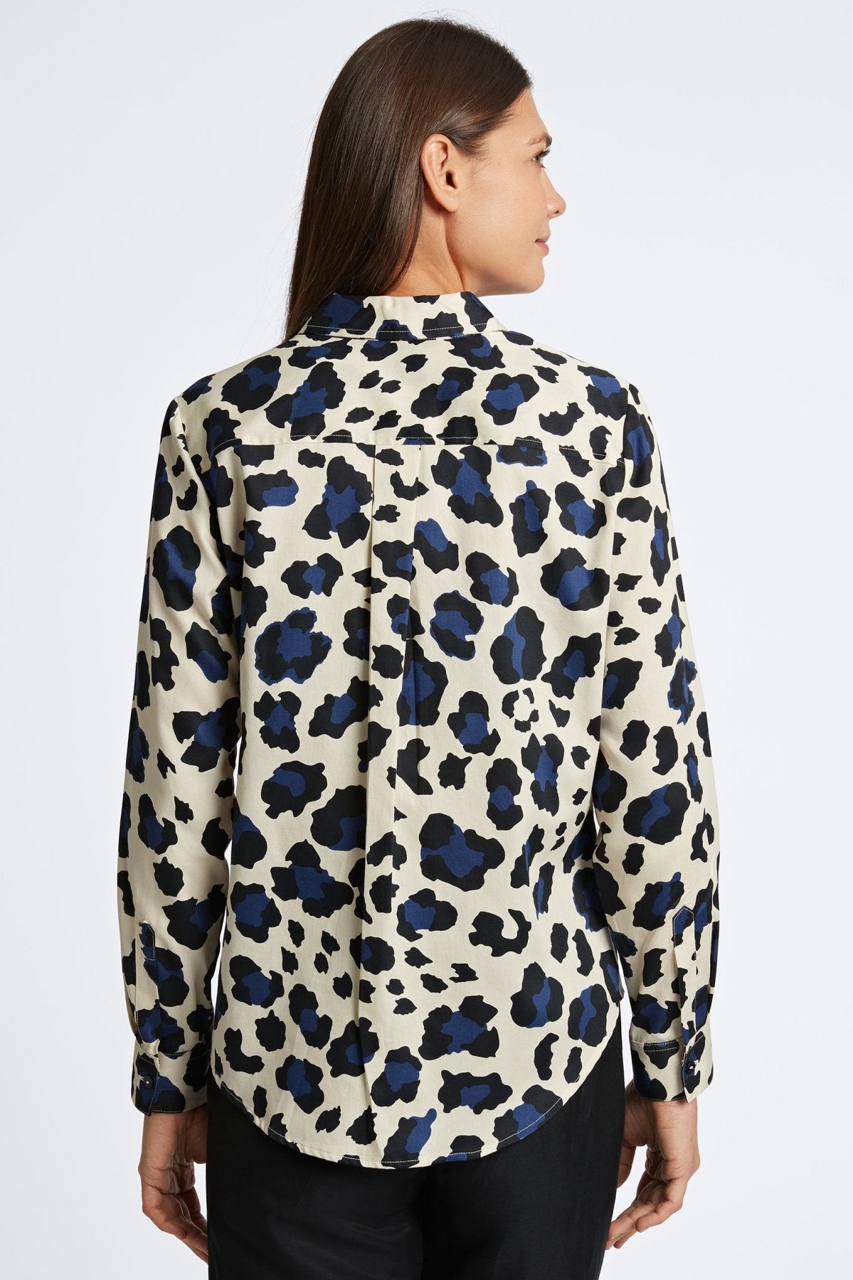 Charlie Large Cheetah Print Border Long Sleeve Shirt for Men - Casual Wear & Party Outfits