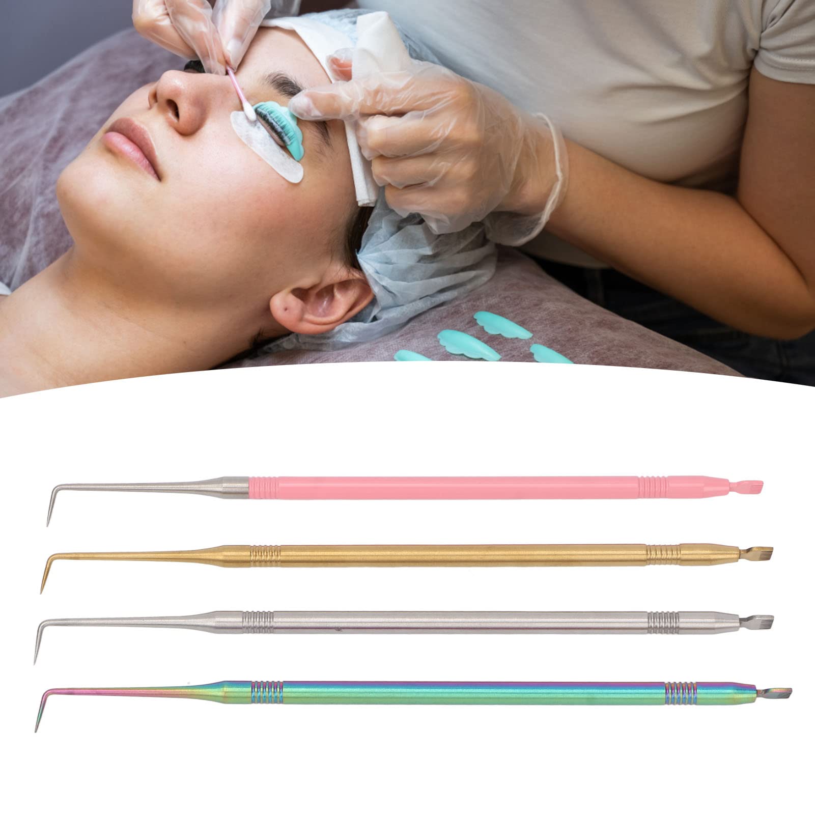 4pcs Eyelash Lift Perm Kit with Lash Separator Comb - Professional Eyelash Perming & Eyebrow Tinting Tools for Salon & Home Use - Perfect for Lash Lifting, Curling, and Extension Application