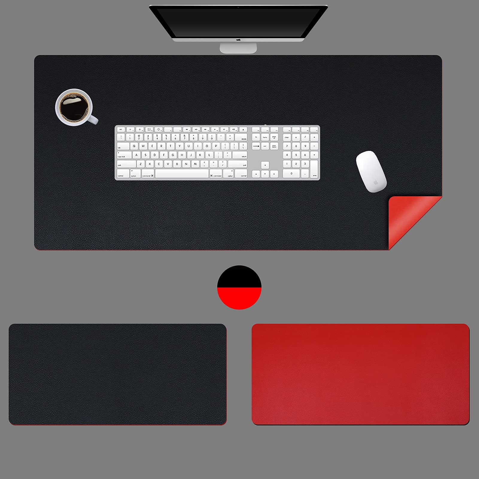 Premium PU Leather Desk Pad Protector - 47.2