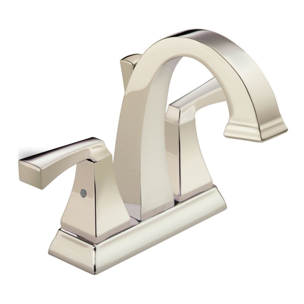 Delta Faucet Dryden Centerset Bathroom Faucet - Polished Nickel 2551-PNMPU-DST with Diamond Seal Technology & Metal Drain Assembly - Perfect for Bathroom Sink, Vanity, and Powder Room Upgrades