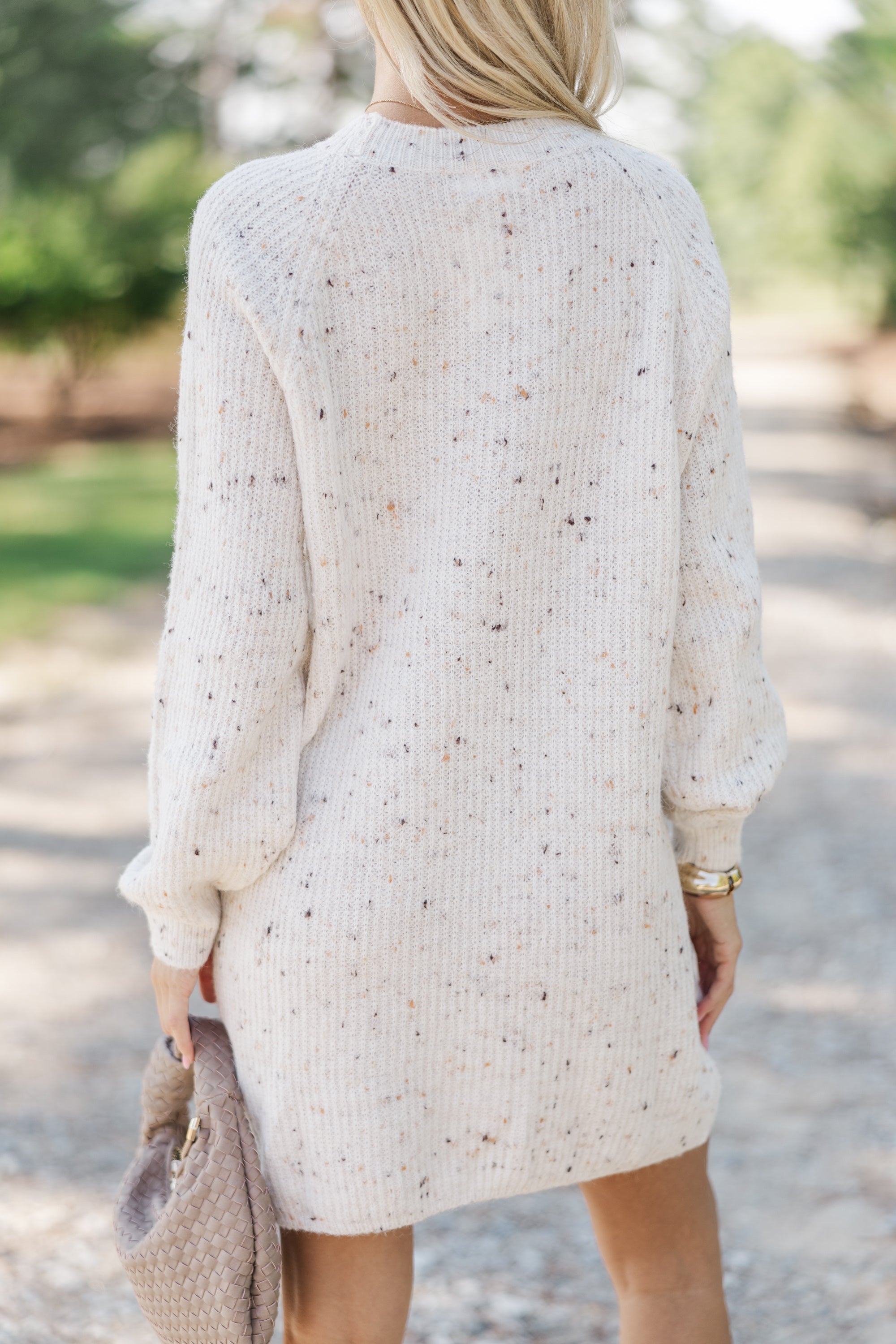 Feeling It Ivory White Sweater Dress - Women's Cozy Knit Pullover Tunic for Fall & Winter | Perfect for Office, Date Night and Casual Outings