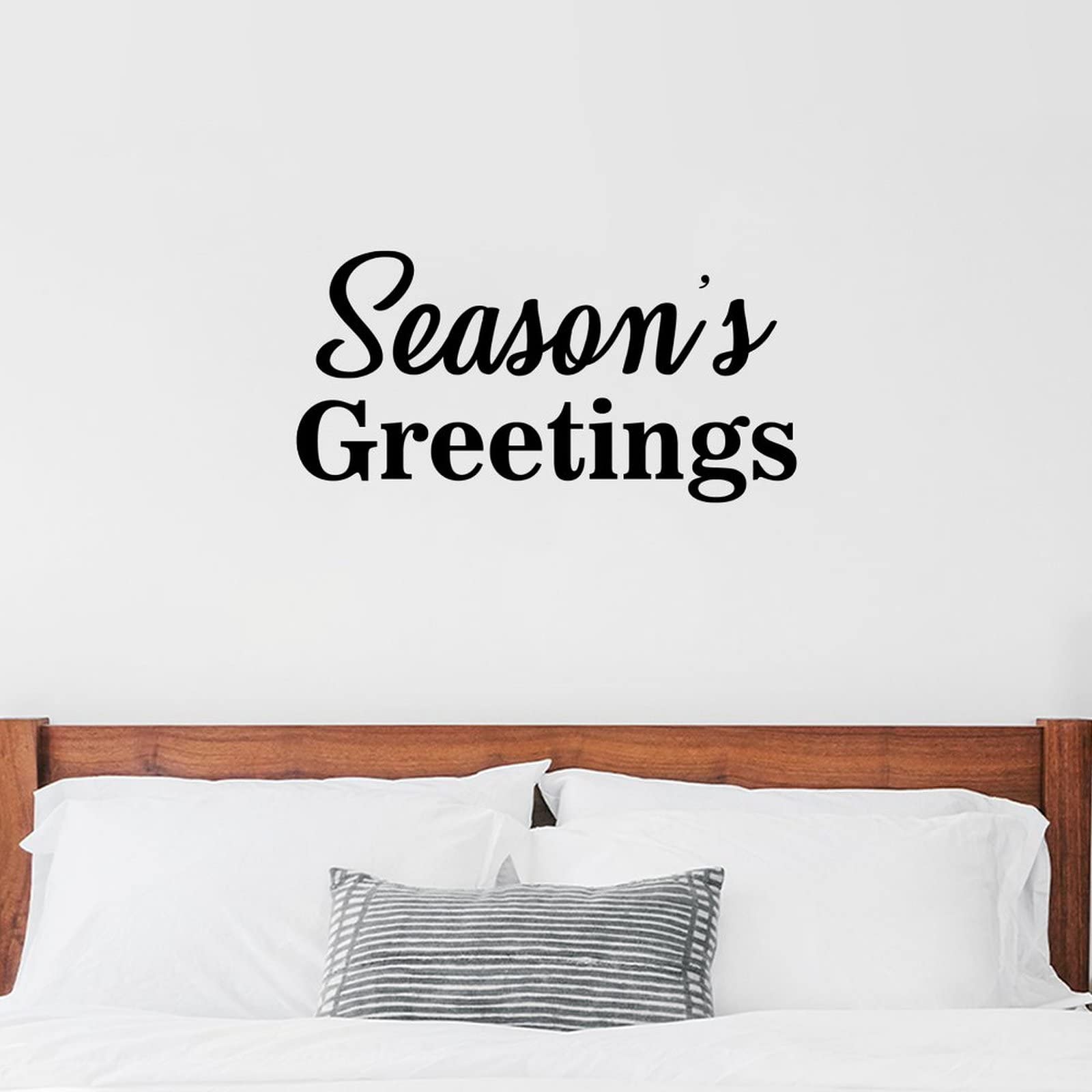 22 Inch Wall Adhesive Decor - Season's Greetings Inspirational Quote Wall Decal for Home, Bedroom & Living Room - Perfect Mother's Day Gift for Home Decor & Office Inspiration