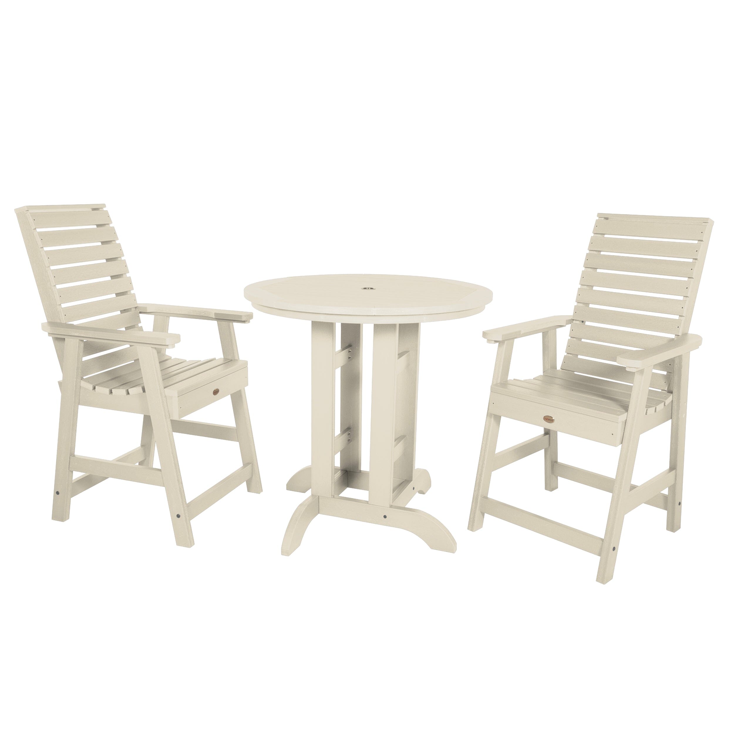 Weatherly 3-Piece 36-Inch Round Counter Height Dining Set - Perfect for Small Spaces, Breakfast Nooks & Outdoor Patios