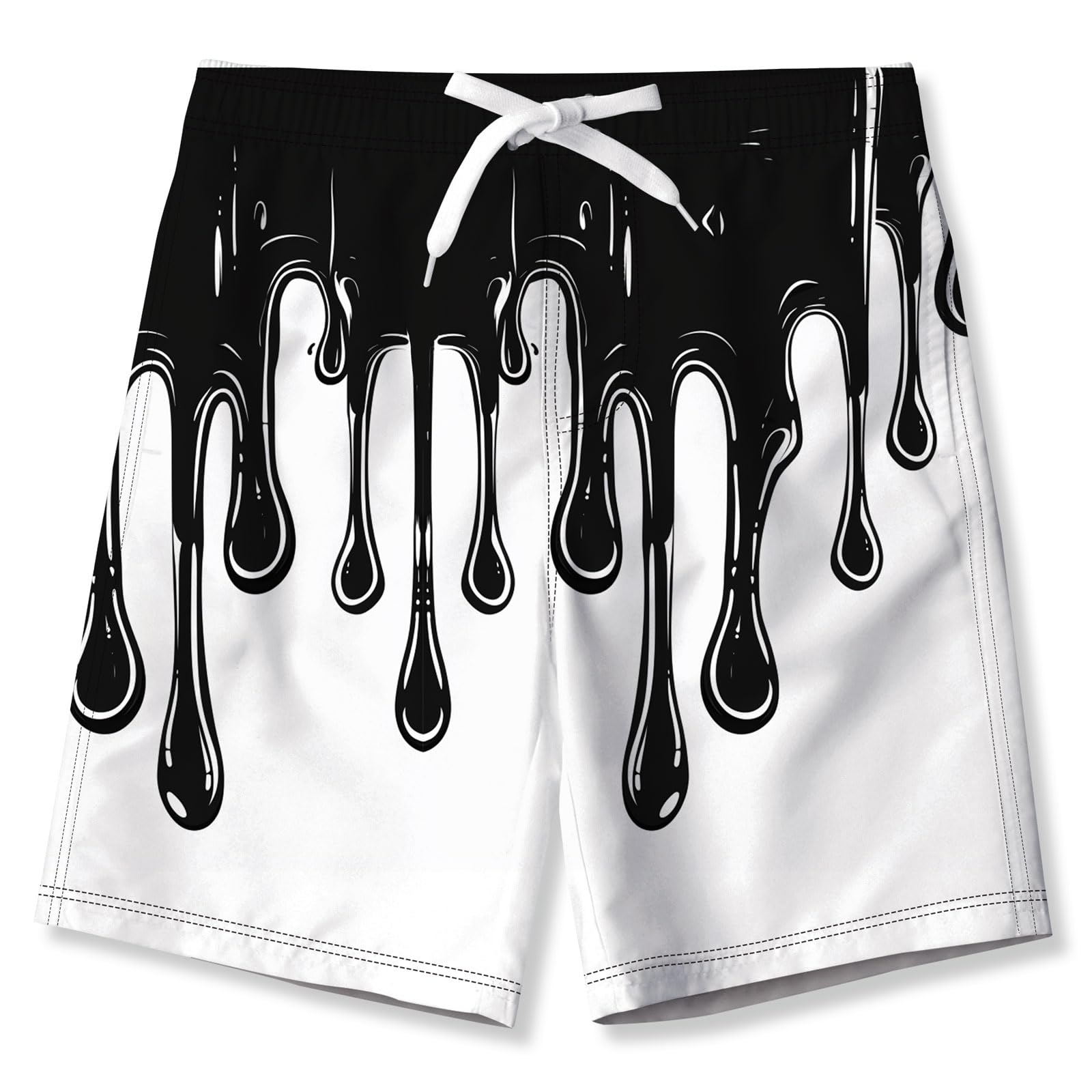 BFUSTYLE Boys Swim Trunks with Mesh Lining - Quick Dry Water Resistant Swim Shorts for Kids Age 5-14 - Perfect for Beach, Pool, and Summer Water Activities