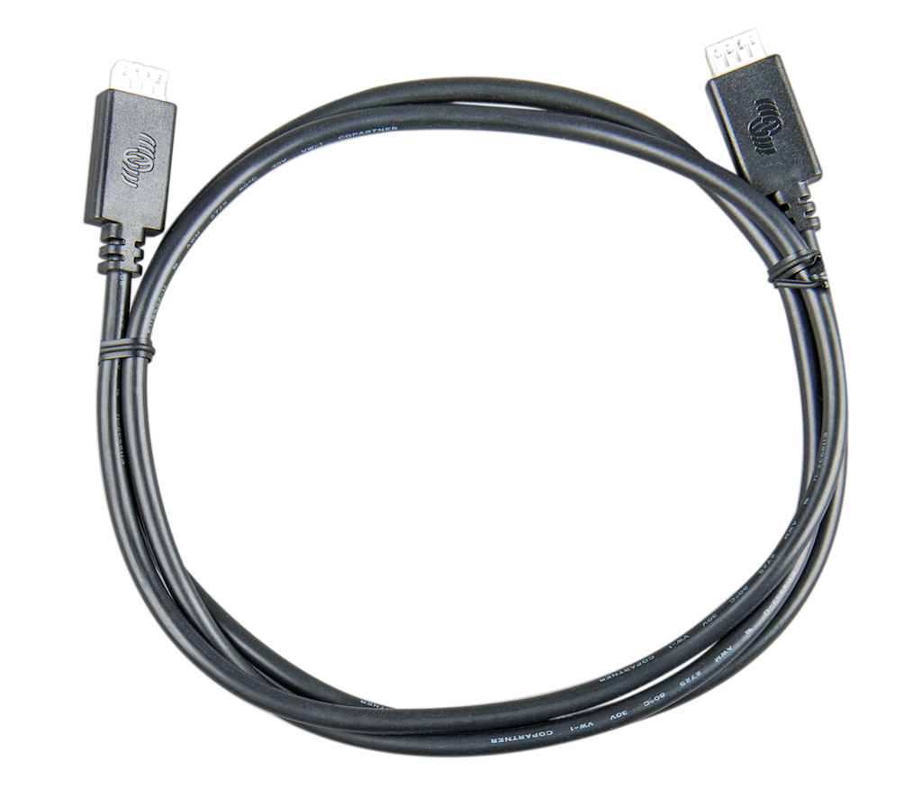 VE.Direct Cable 1.8m (6ft) for Victron Energy Solar Charge Controllers - Waterproof Extension Wire for Marine, RV, and Off-Grid Power Systems