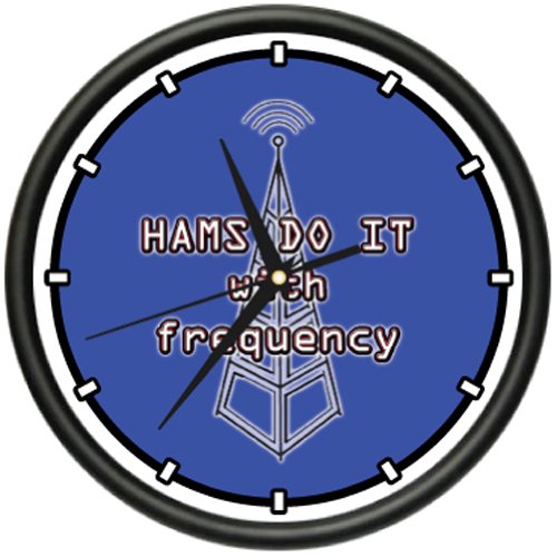 SignMission HAM Radio Operator Wall Clock with Microphone Design - Perfect CB Radio Gift for Amateur Radio Enthusiasts, Home Office Decor & Ham Shack Accessory