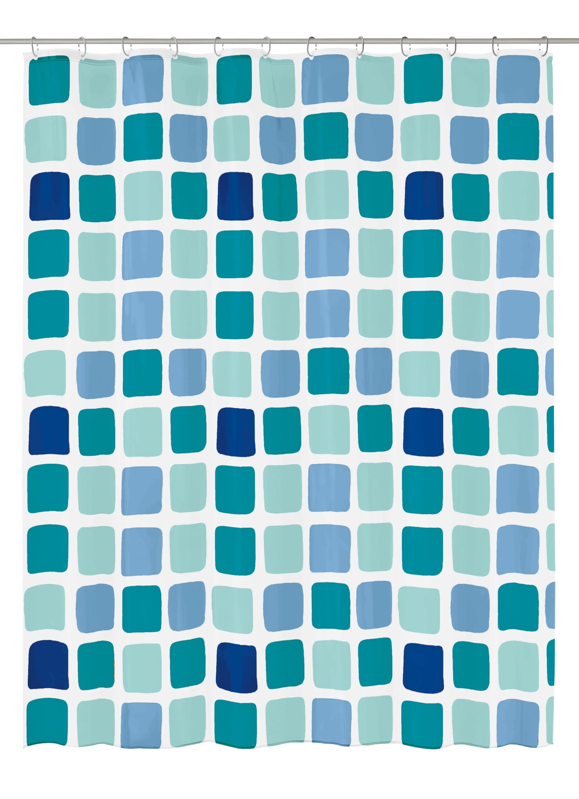Sonny Shower Curtain - Waterproof Polyester Fabric Bathroom Decor with Hooks, Multi-Color Design for Modern & Vintage Bathrooms - Perfect for Home, Apartment, and Hotel Use