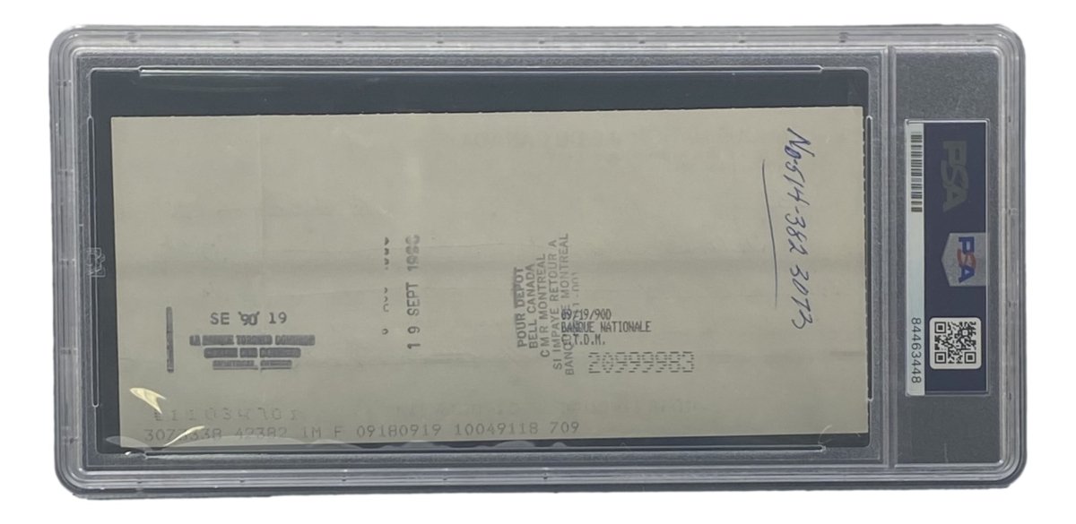 Authentic Maurice Richard Signed Montreal Canadiens Bank Check #239 PSA/DNA Certified - Rare Hockey Memorabilia for Collectors & Sports Fans - Perfect for Display in Man Caves, Sports Bars & Memorabilia Collections