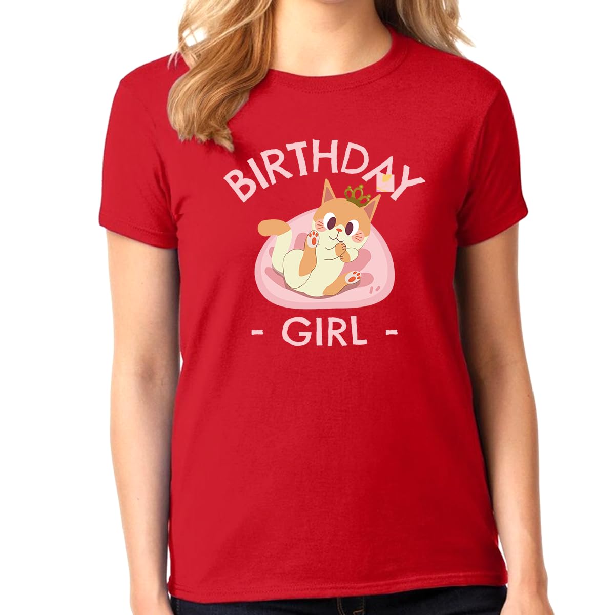 Birthday Girl Shirt for Toddlers - Cute Cat Design Birthday T-Shirt | Perfect Birthday Gift for Girls | Great for Birthday Parties & Photo Shoots