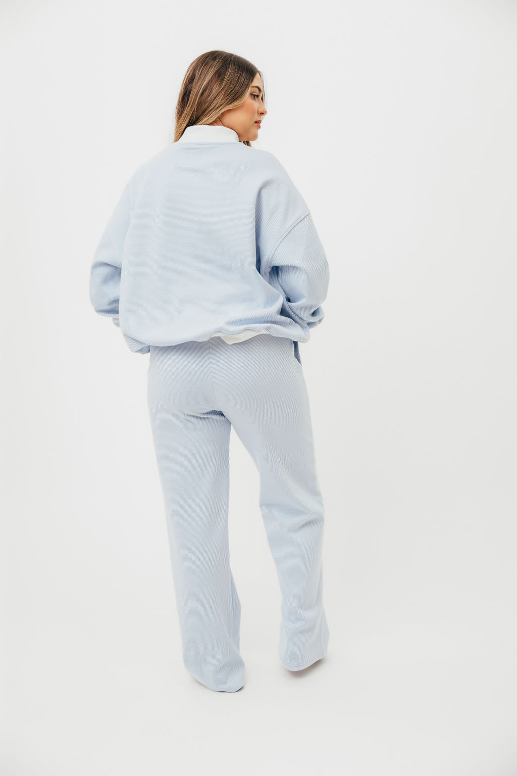 Nixon Mini Striped Sweatpants for Women - Blue and White Casual Joggers | Perfect for Lounge Wear, Yoga, and Running