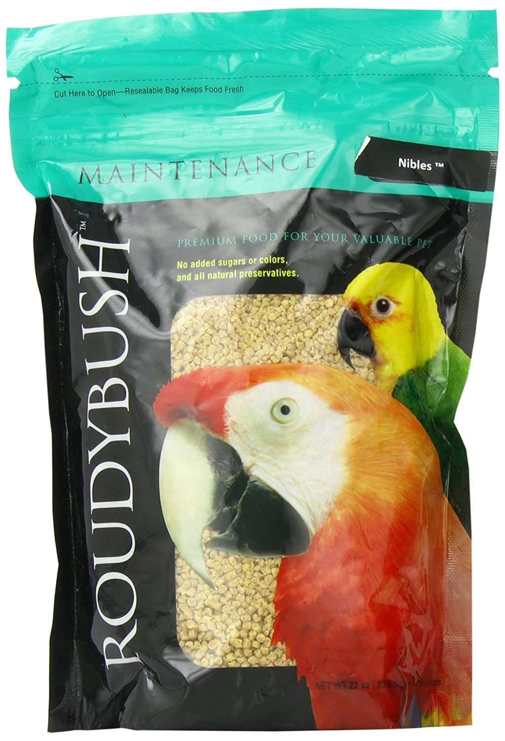 Roudybush Daily Maintenance Bird Food Nibles - 22oz Bag | Premium Nutrition for Parrots, Cockatiels & Small Birds | Perfect for Daily Feeding & Healthy Diet