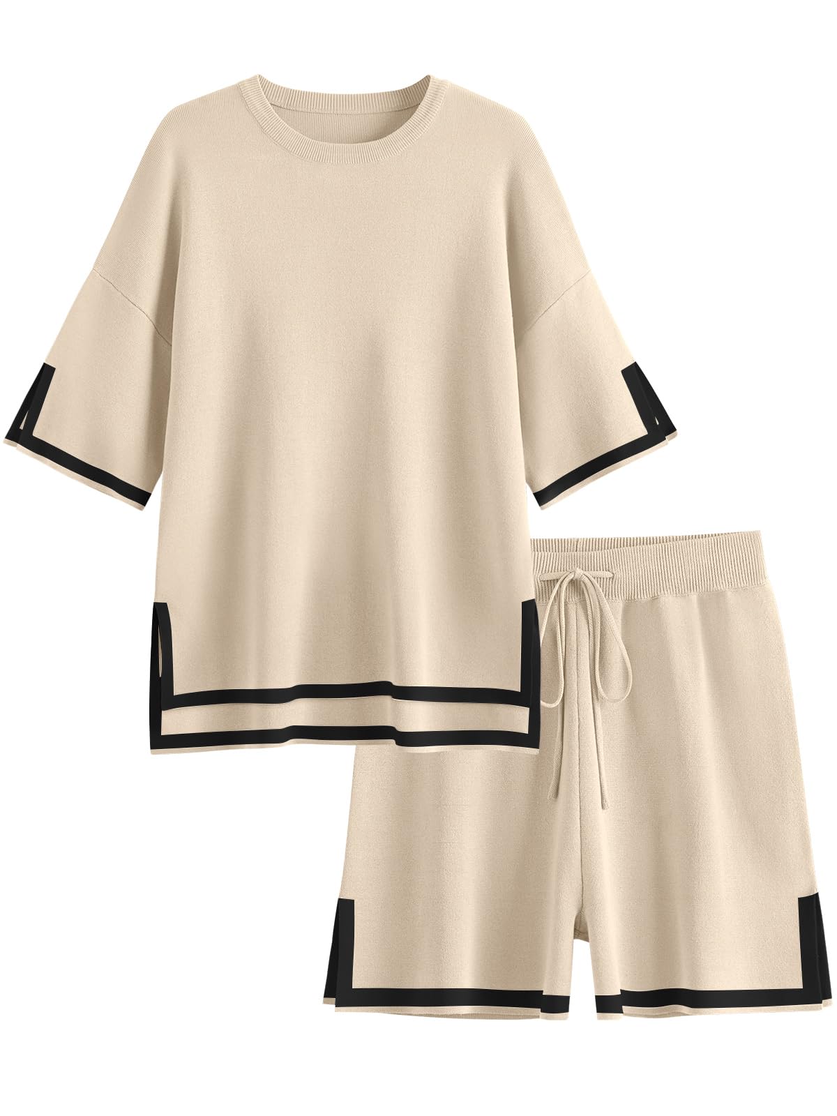 LILLUSORY Women's 2-Piece Lounge Set Summer 2025 Casual Shorts Matching Outfit Cute Vacation Clothes for Beach, Travel & Relaxation