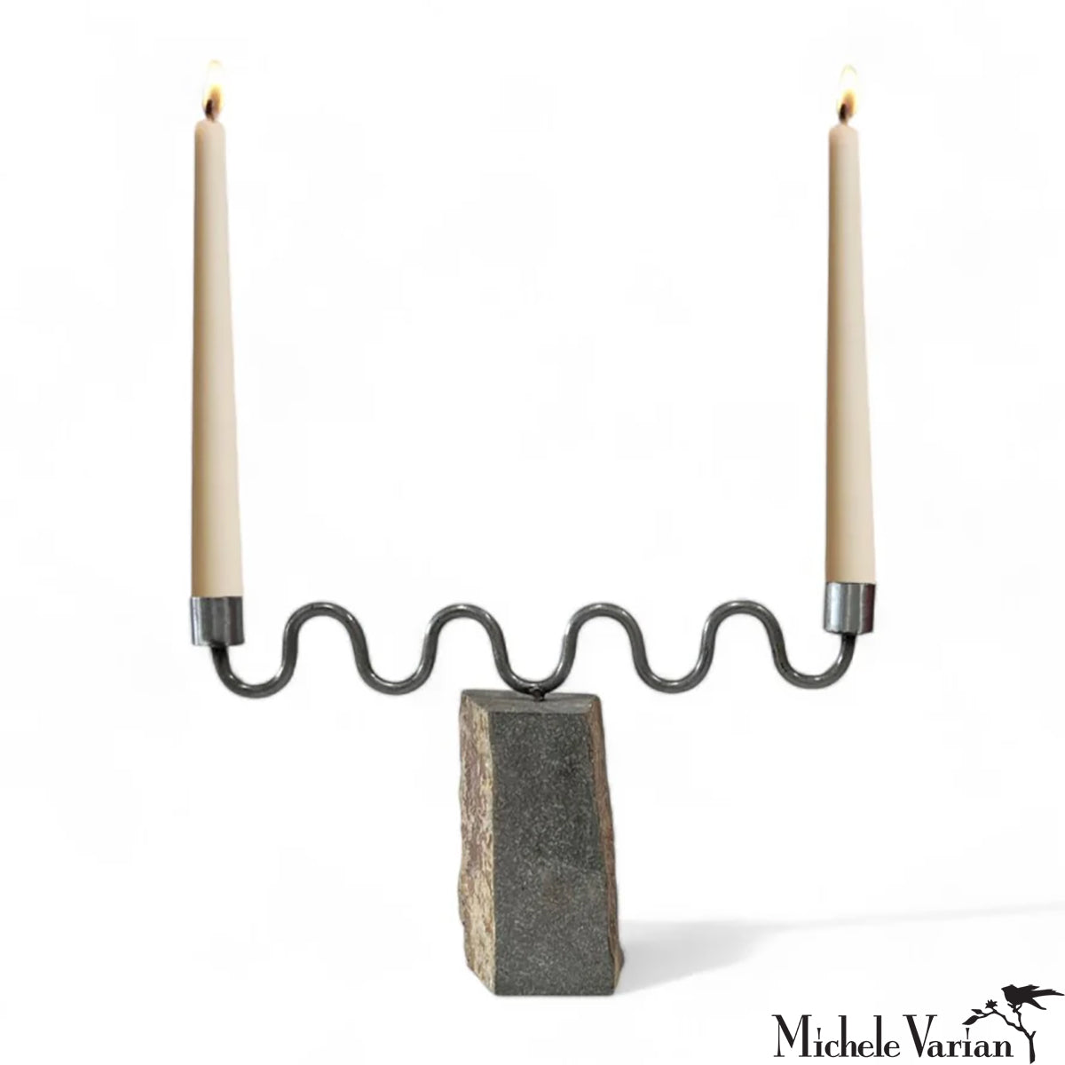 Stone Wave Candle Holder - Natural Stone Home Decor for Table Centerpiece, Wedding, Spa & Meditation - Handcrafted Aromatherapy Candle Stand for Relaxation & Zen Decor
