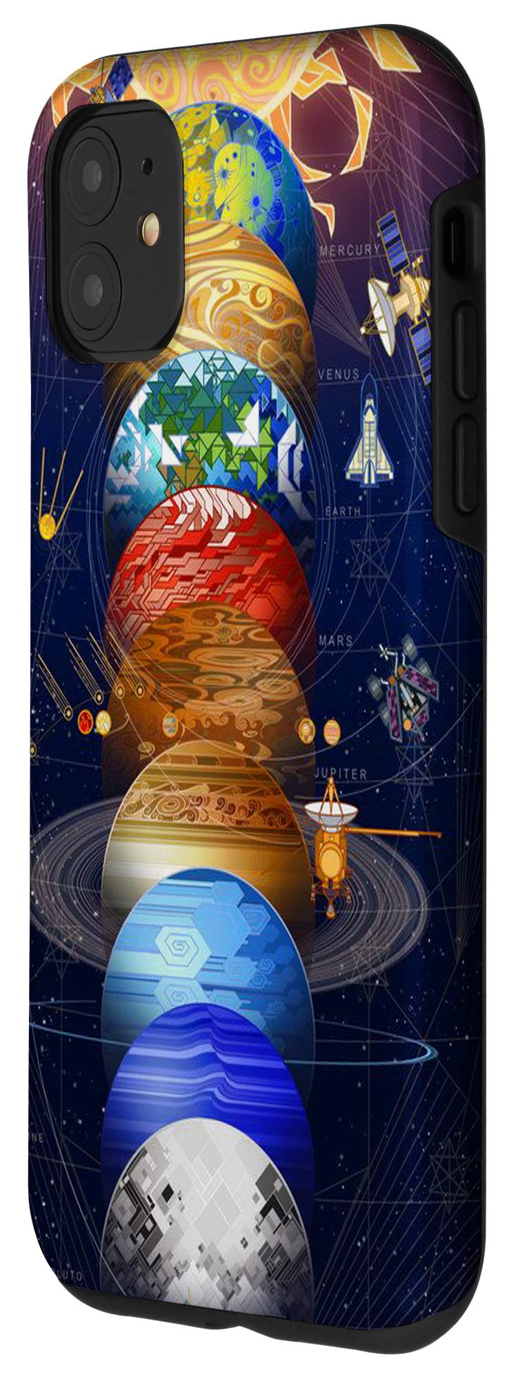 iPhone 11 Case - Solar System Planets Design - Funny Science & Tech Phone Cover - Perfect for Astronomy Lovers & Space Enthusiasts